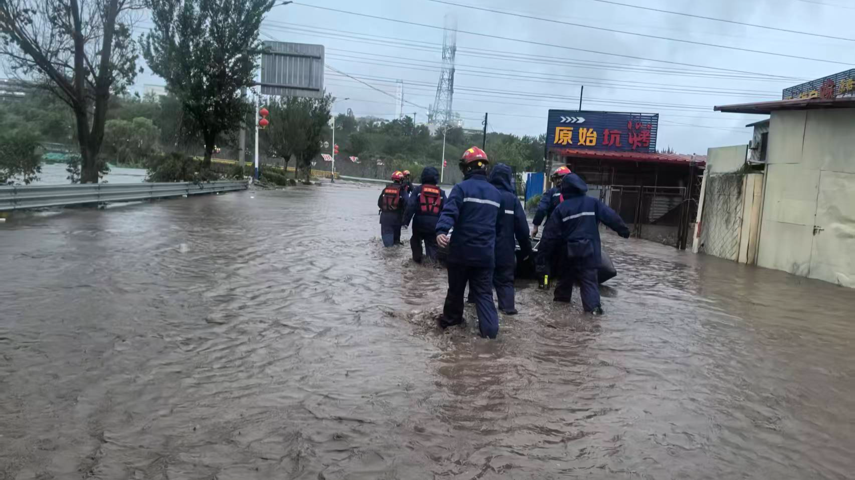 Extreme downpours battered Fushun City in northeast China's Liaoning Province in the early hours of July 4, triggering devastating flooding across urban and rural areas. /CMG 