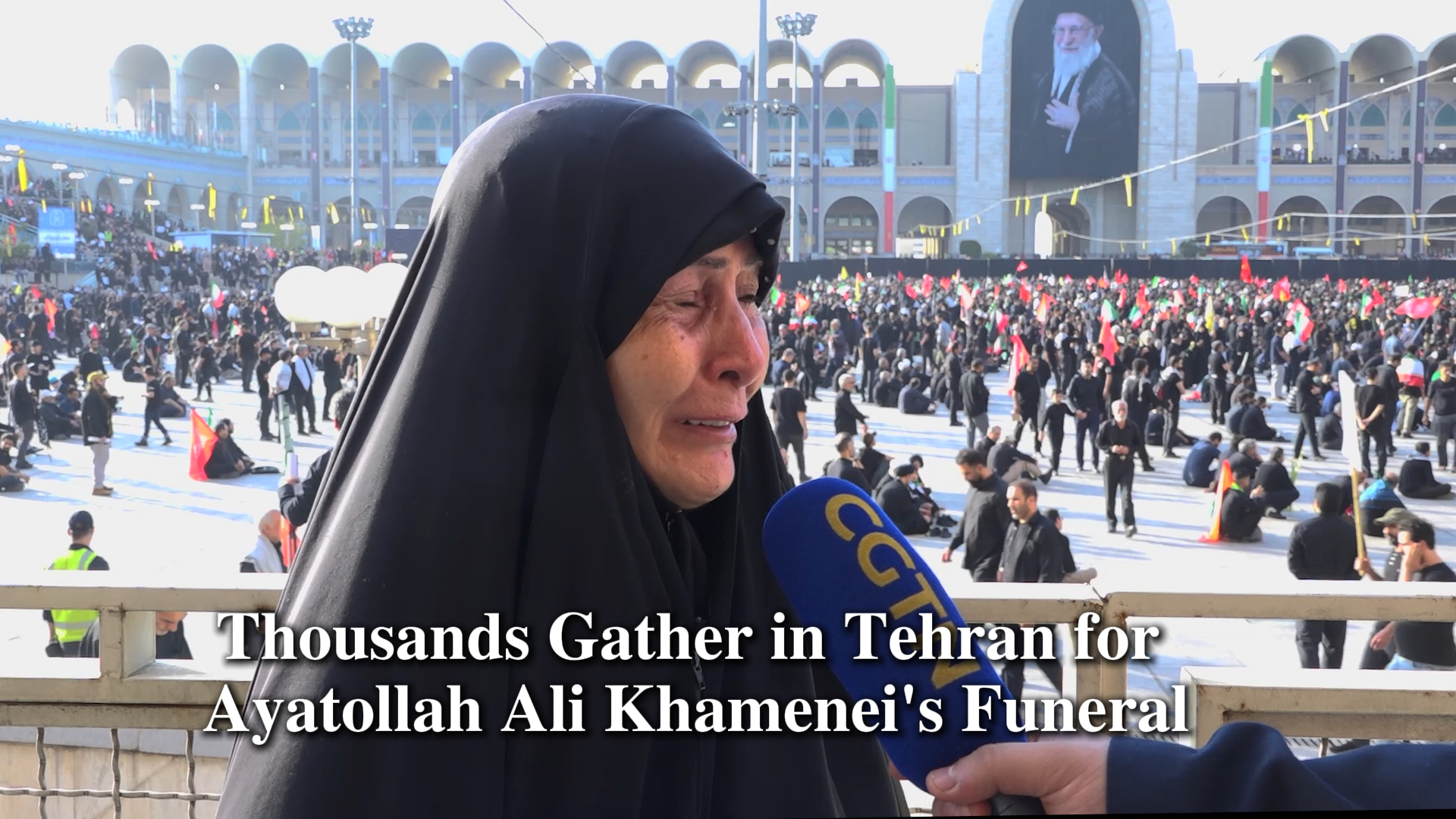 Thousands gather in Tehran for Ayatollah Ali Khamenei's funeral