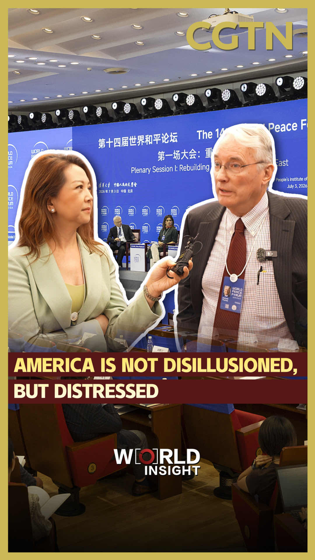 America is not disillusioned, but distressed