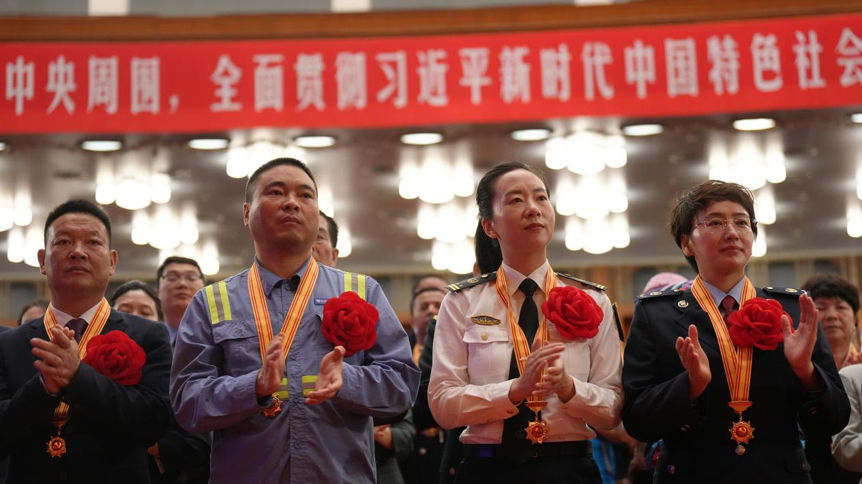 Representatives of outstanding Party members, Party workers and primary-level Party organizations from across the country at a gathering marking the CPC's 105th founding anniversary at the Great Hall of the People in Beijing, capital of China, July 1, 2026. /Xinhua