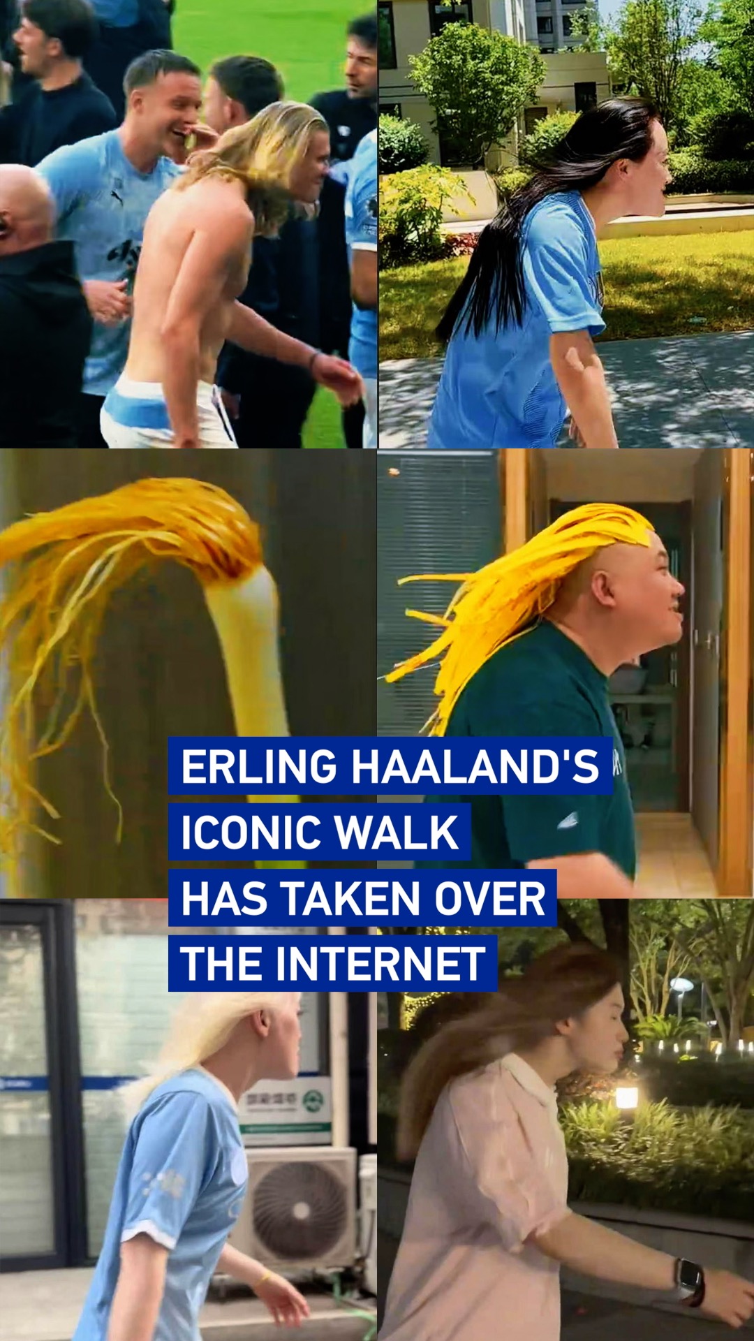 Erling Haaland's iconic walk has taken over the internet 