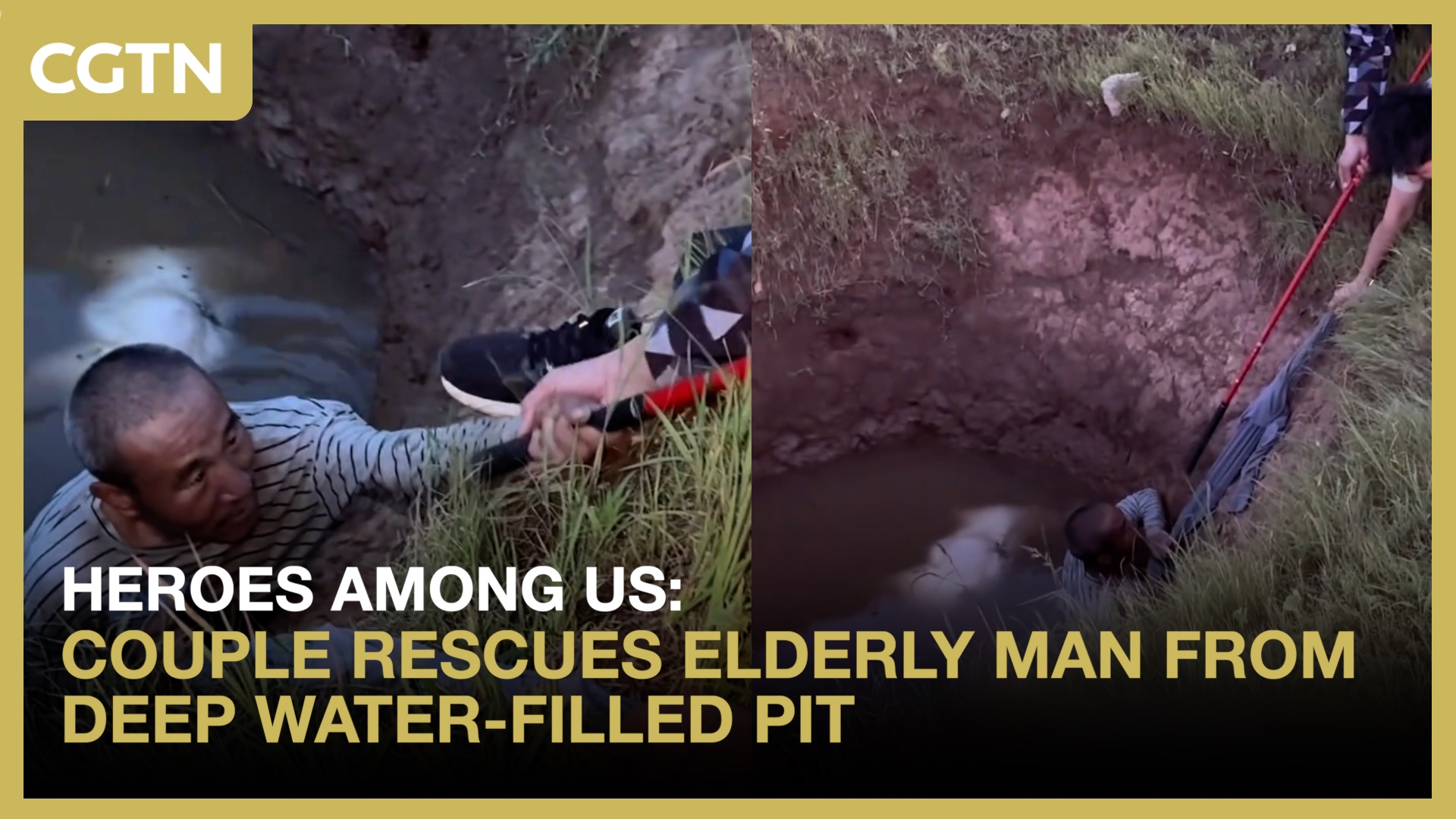 Heroes among us: Couple rescues elderly man from deep water-filled pit