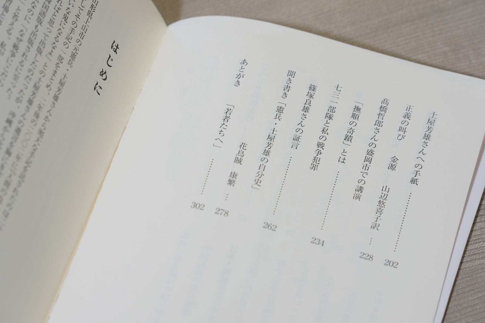 Contents page of 