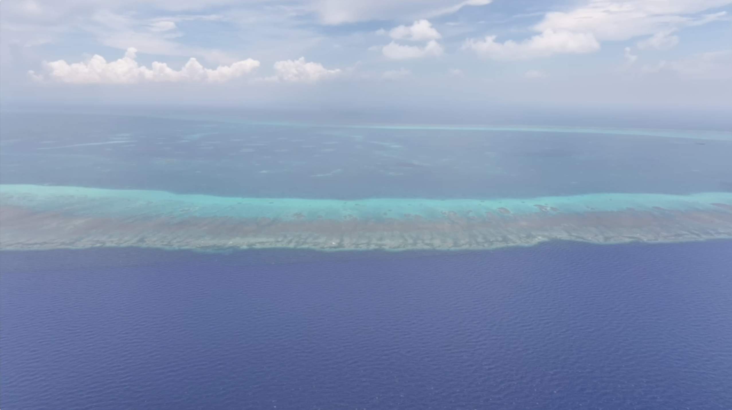An aeriel photo showing part of China's Huangyan Dao in the South China Sea, 2024. CGTN
