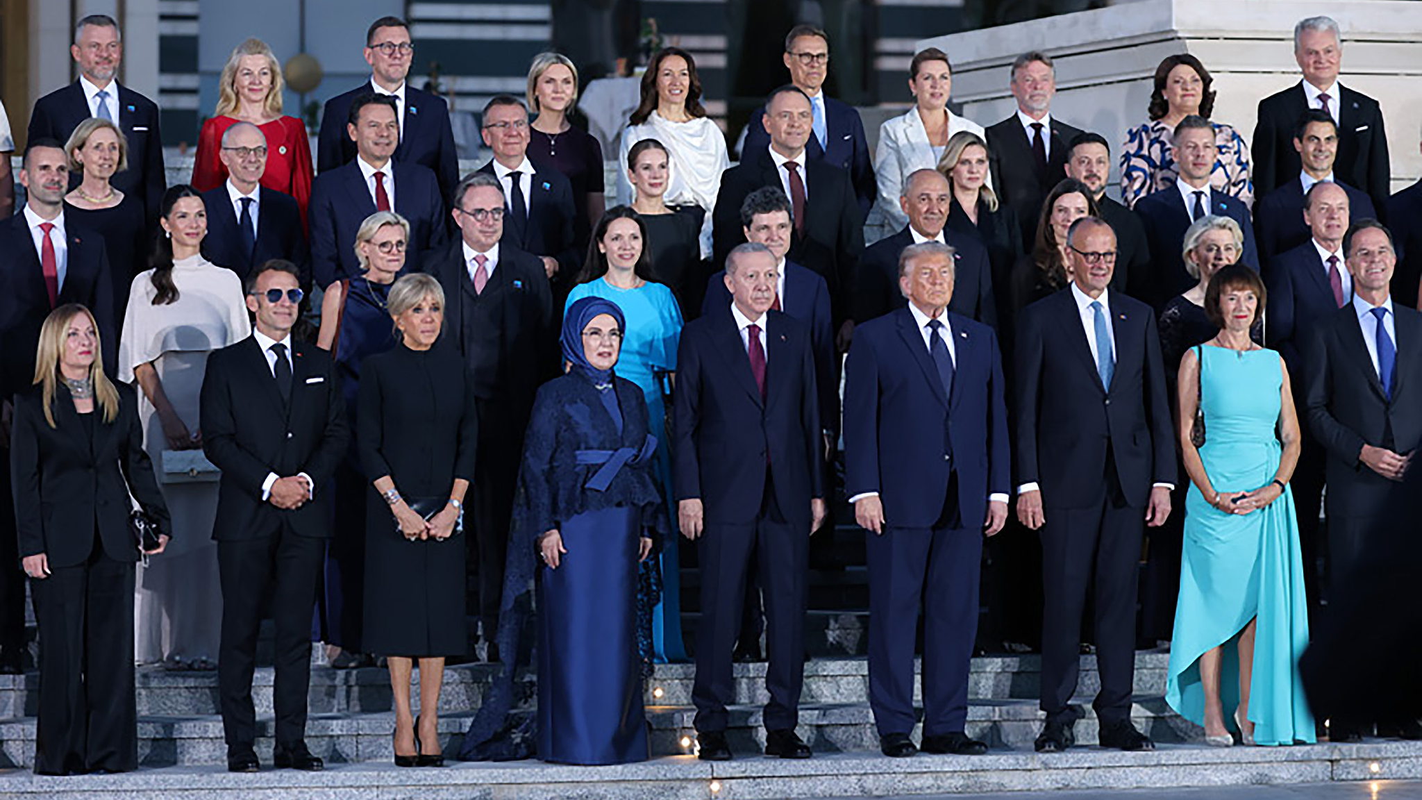 Heads of state and government pose for a group photo at the reception of the 2026 North Atlantic Treaty Organization Summit in Ankara, Türkiye, July 7, 2026. /CFP