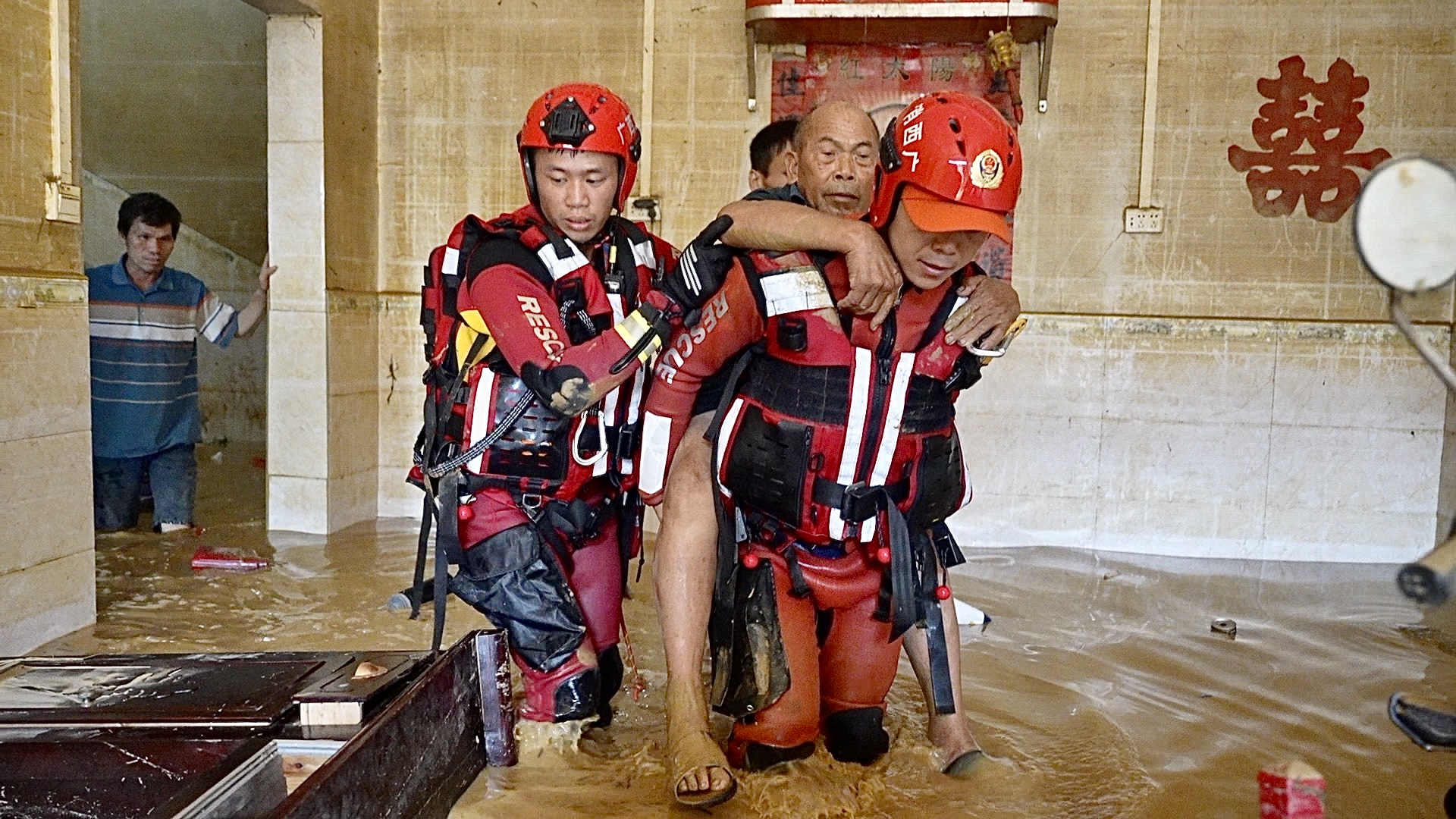 A photo of flood rescue operations in Hengzhou, Guangxi Zhuang Autonomous Region, China, July 7, 2026./CGTN