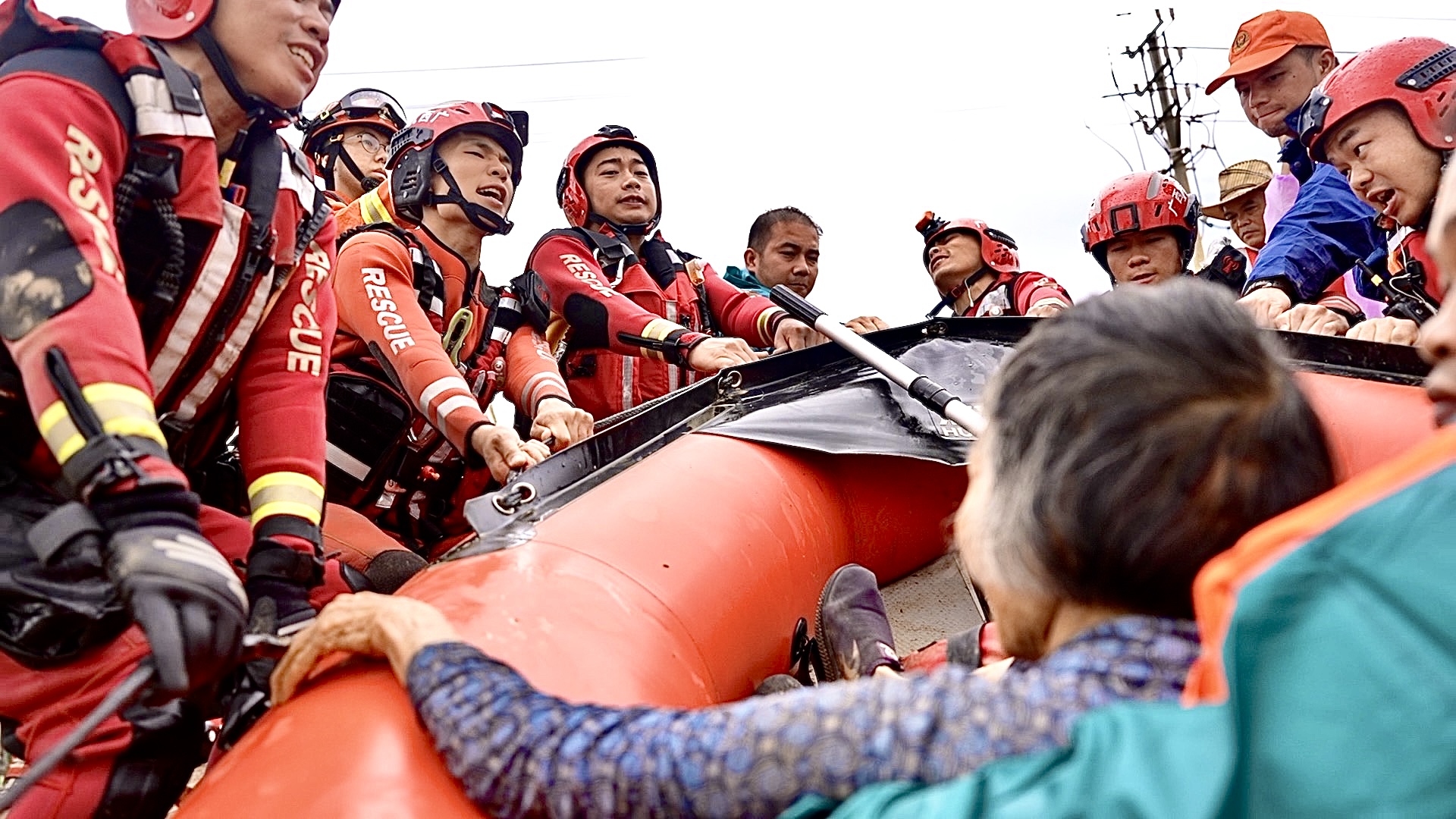 A photo of flood rescue operations in Hengzhou, Guangxi Zhuang Autonomous Region, China, July 7, 2026./CGTN