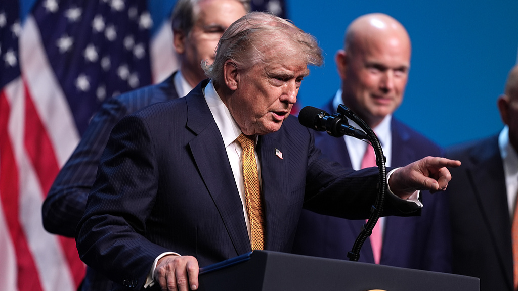 US President Donald Trump speaks at the 36th NATO Summit of Heads of State and Government in Ankara, Turkiye, July 8, 2026. /VCG