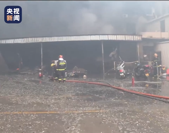 Search and rescue operations are underway as fire raged a footwear factory in Jinjiang City, Fujian Province, east China, July 9, 2026. /China Media Group