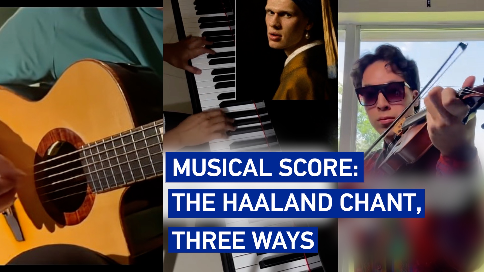 Musical score: The Haaland chant, three ways
