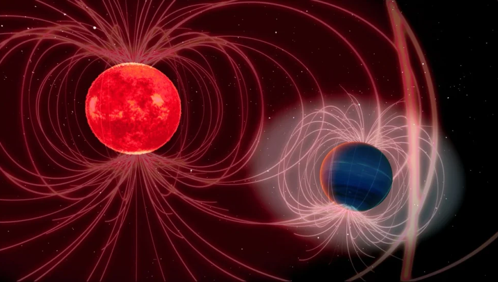 Researchers detect powerful magnetic field on distant exoplanet