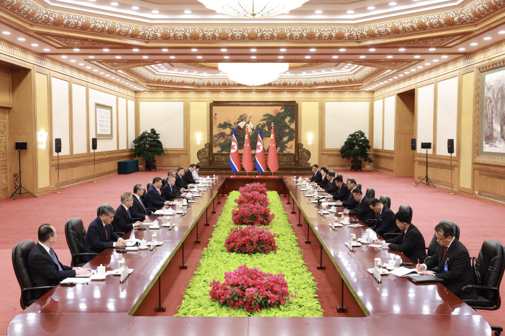 General Secretary of the Communist Party of China Central Committee and Chinese President Xi Jinping meets with Pak Thae Song, premier of the Cabinet of the Democratic People's Republic of Korea (DPRK), at the Great Hall of the People in Beijing, capital of China, on July 10, 2026. Pak is also a member of the Presidium of the Political Bureau of the Central Committee of the Workers' Party of Korea and vice president of the State Affairs Commission of the DPRK. /Xinhua