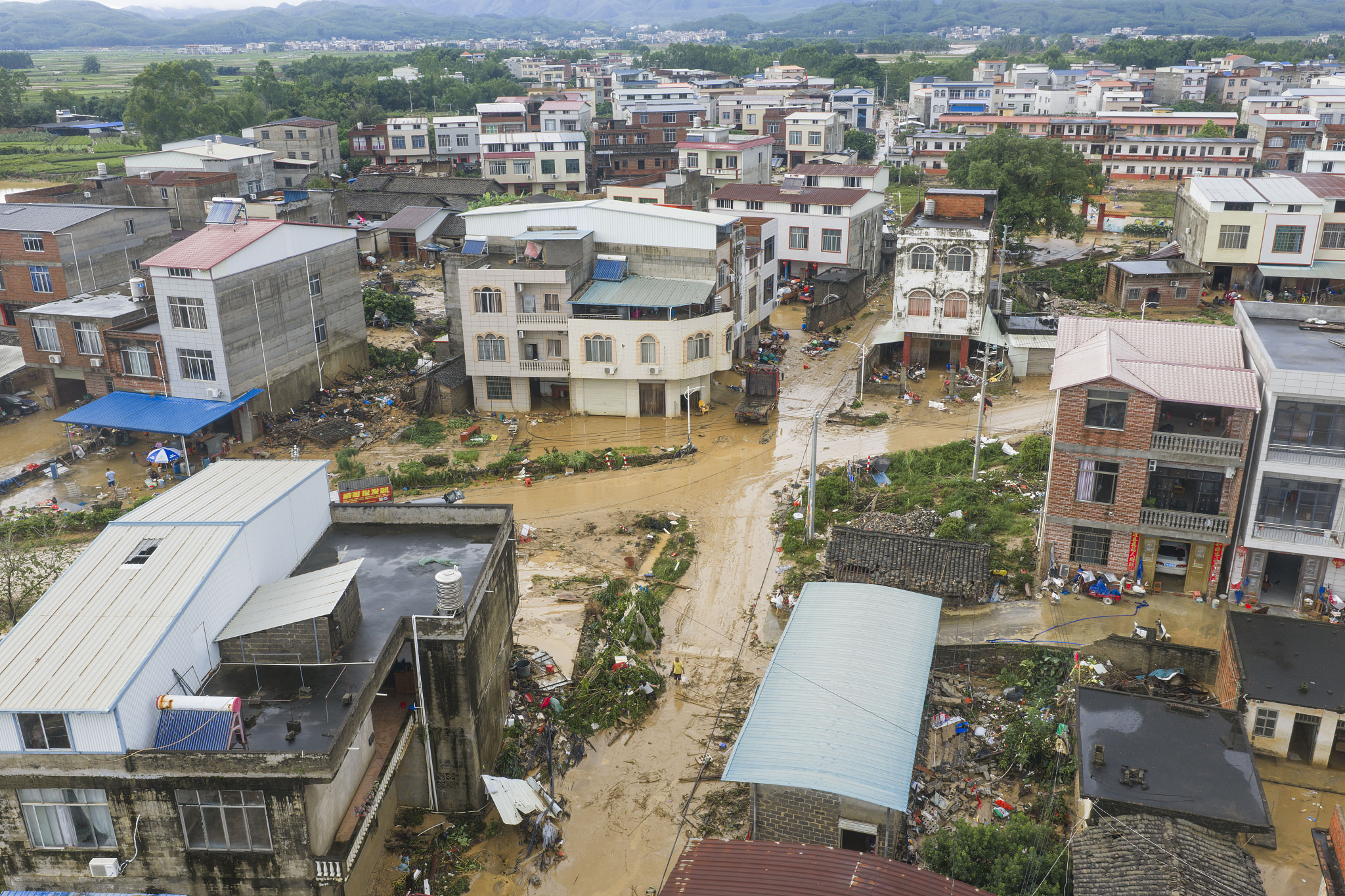 Flooded streets in Nanning City, Guangxi Zhuang Autonomous Region, south China, July 7, 2026. /CFP