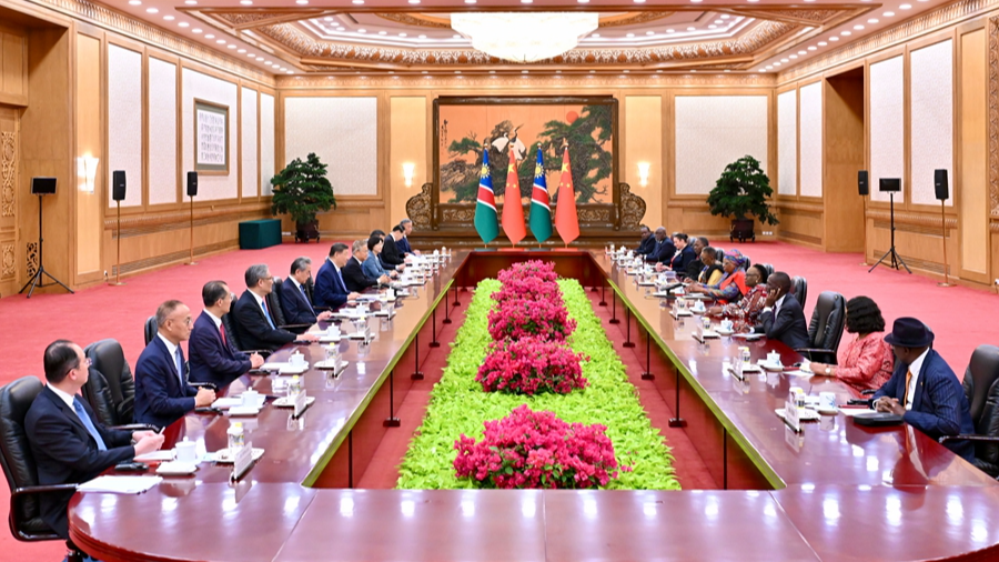 Chinese President Xi Jinping holds talks with Namibian President Netumbo Nandi-Ndaitwah, who is on a state visit to China, at the Great Hall of the People in Beijing, capital of China, July 10, 2026. /Xinhua