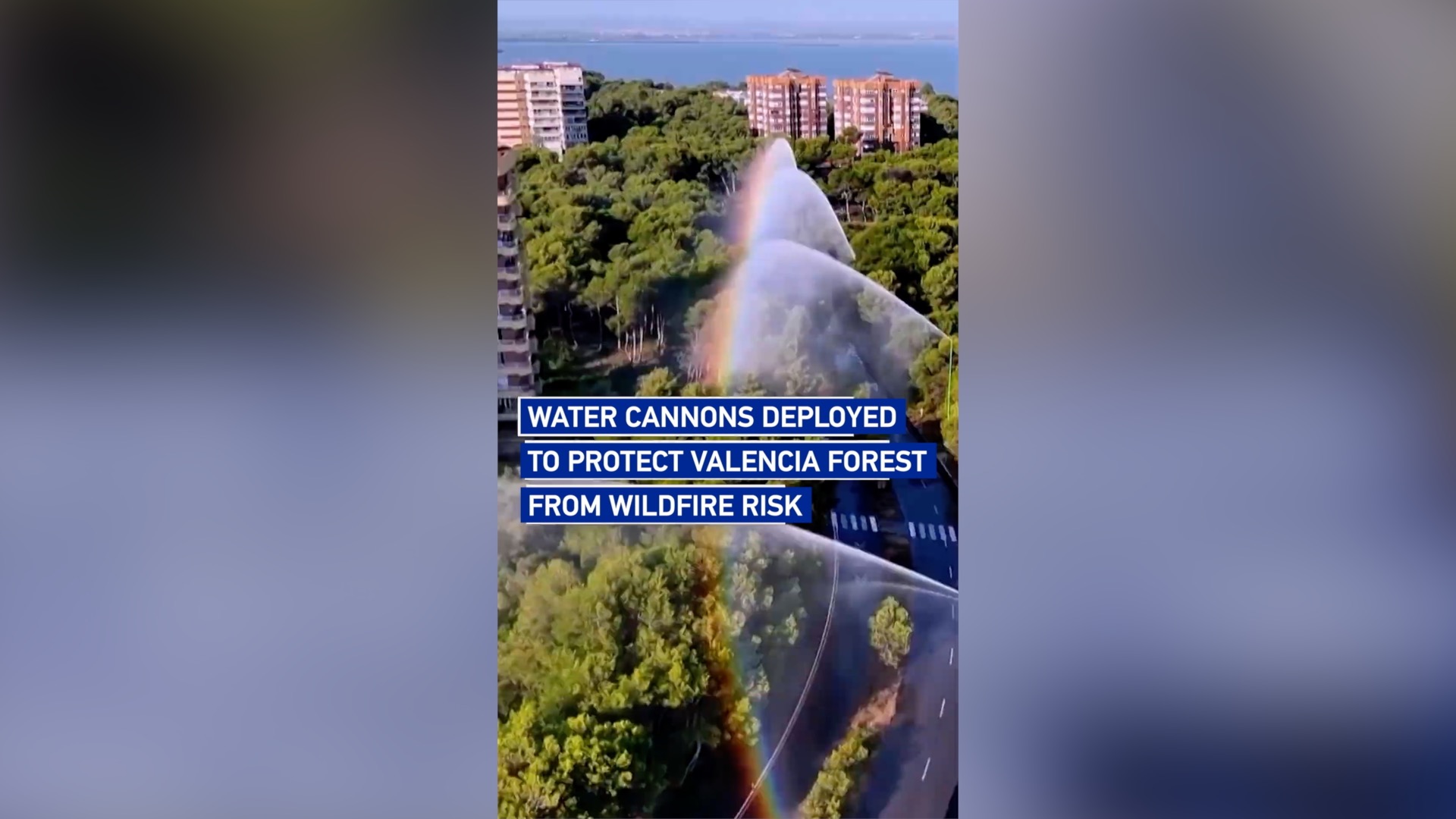 Water cannons deployed to protect Valencia forest from wildfire risk