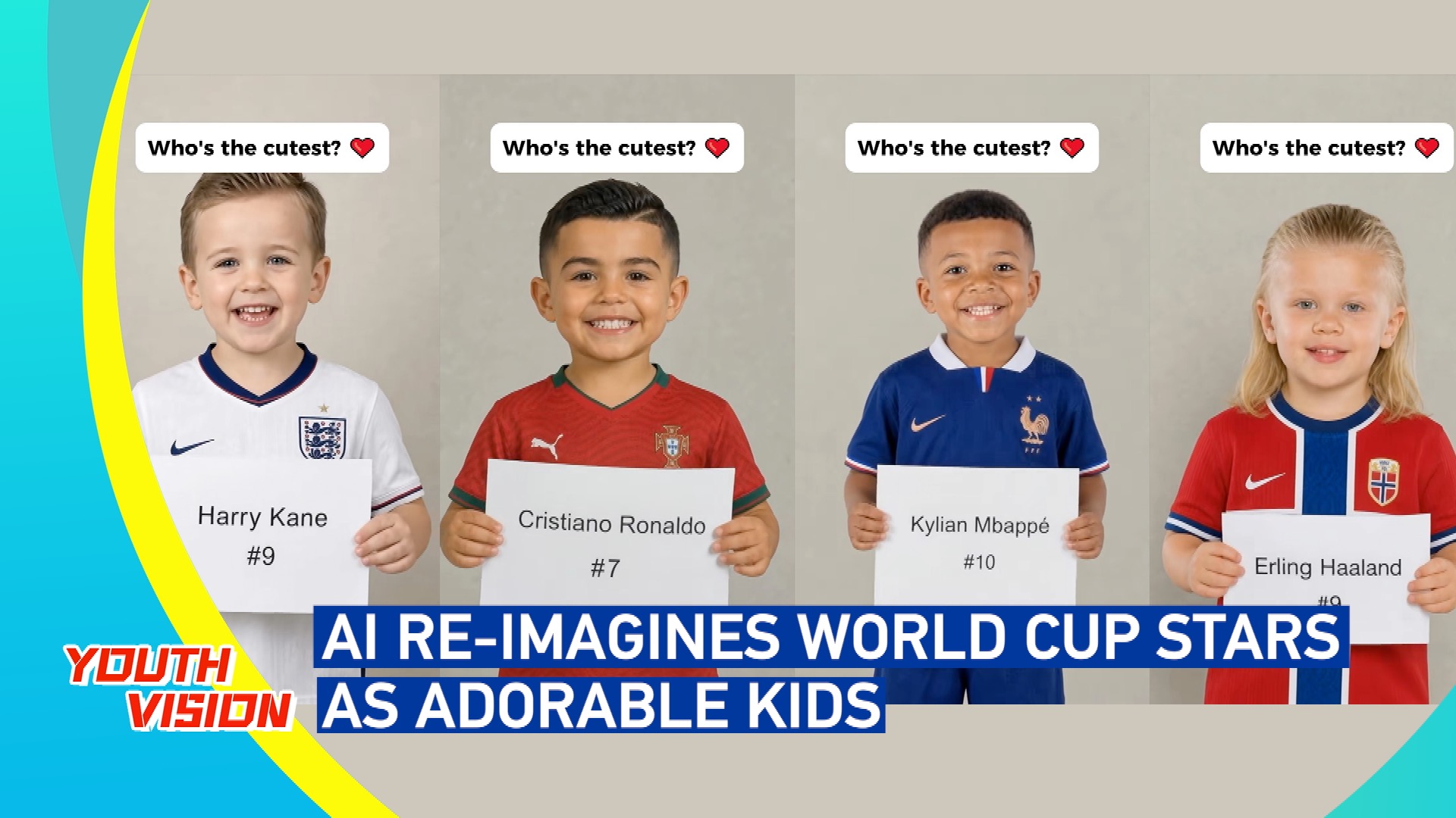 AI re-imagines World Cup stars as adorable kids