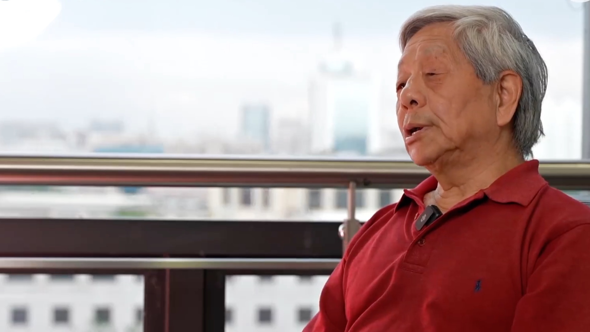 Chen Ping, leader of several Chinese amateur radio expeditions to Huangyan Dao in the 1990s during the interview. /CMG