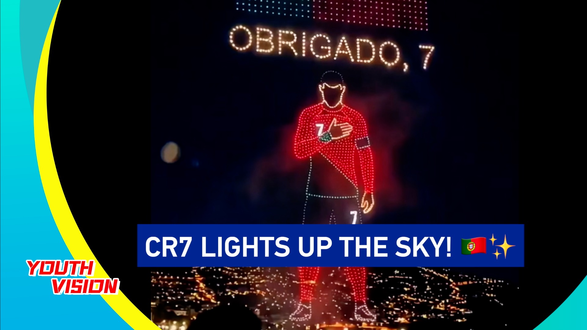 CR7 lights up the sky!