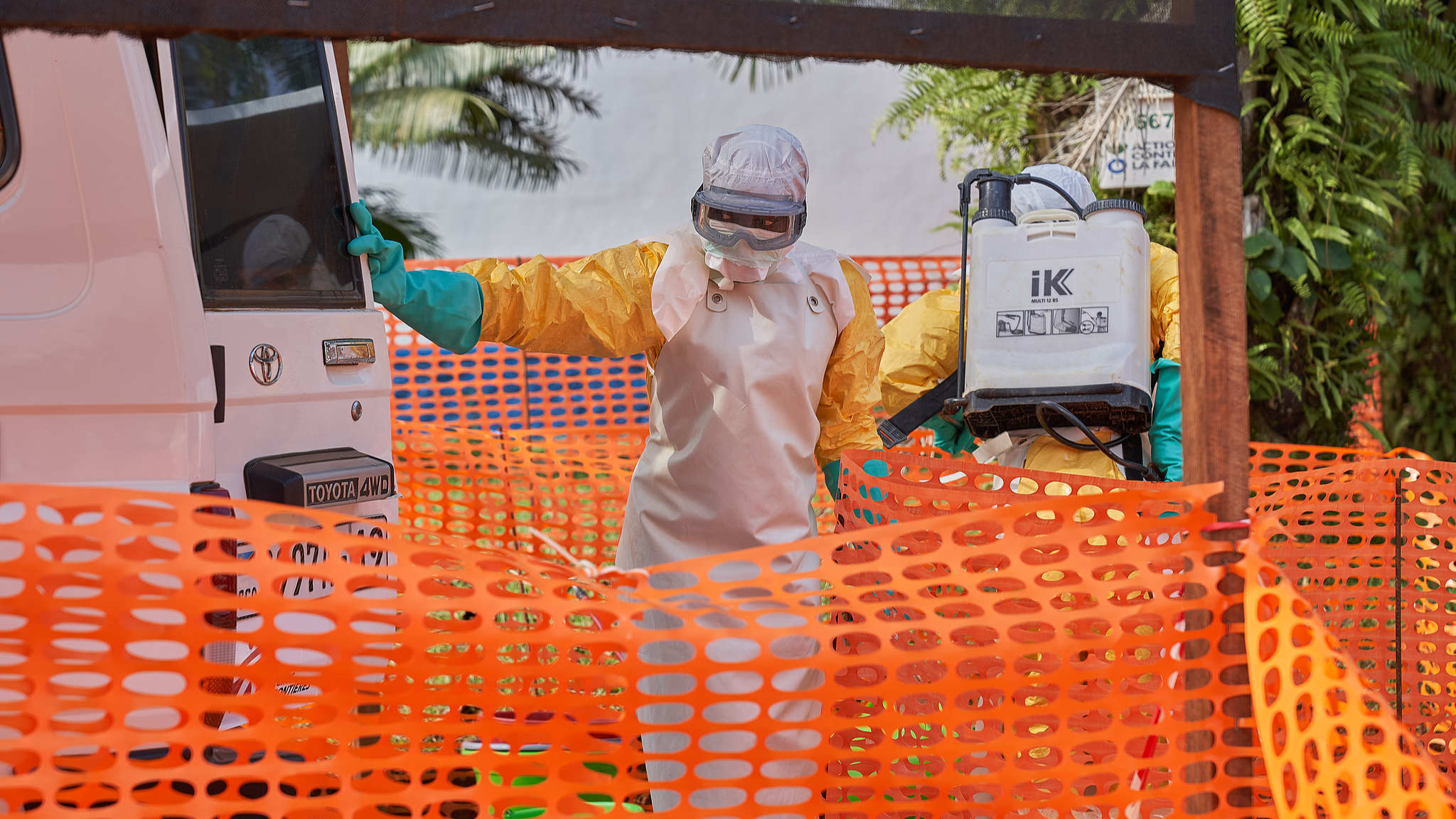 A staff wears personal protective equipment (PPE) while working at the hospital in Mongbwalu, Ituri, Democratic Republic of Congo, June 26, 2026. /VCG