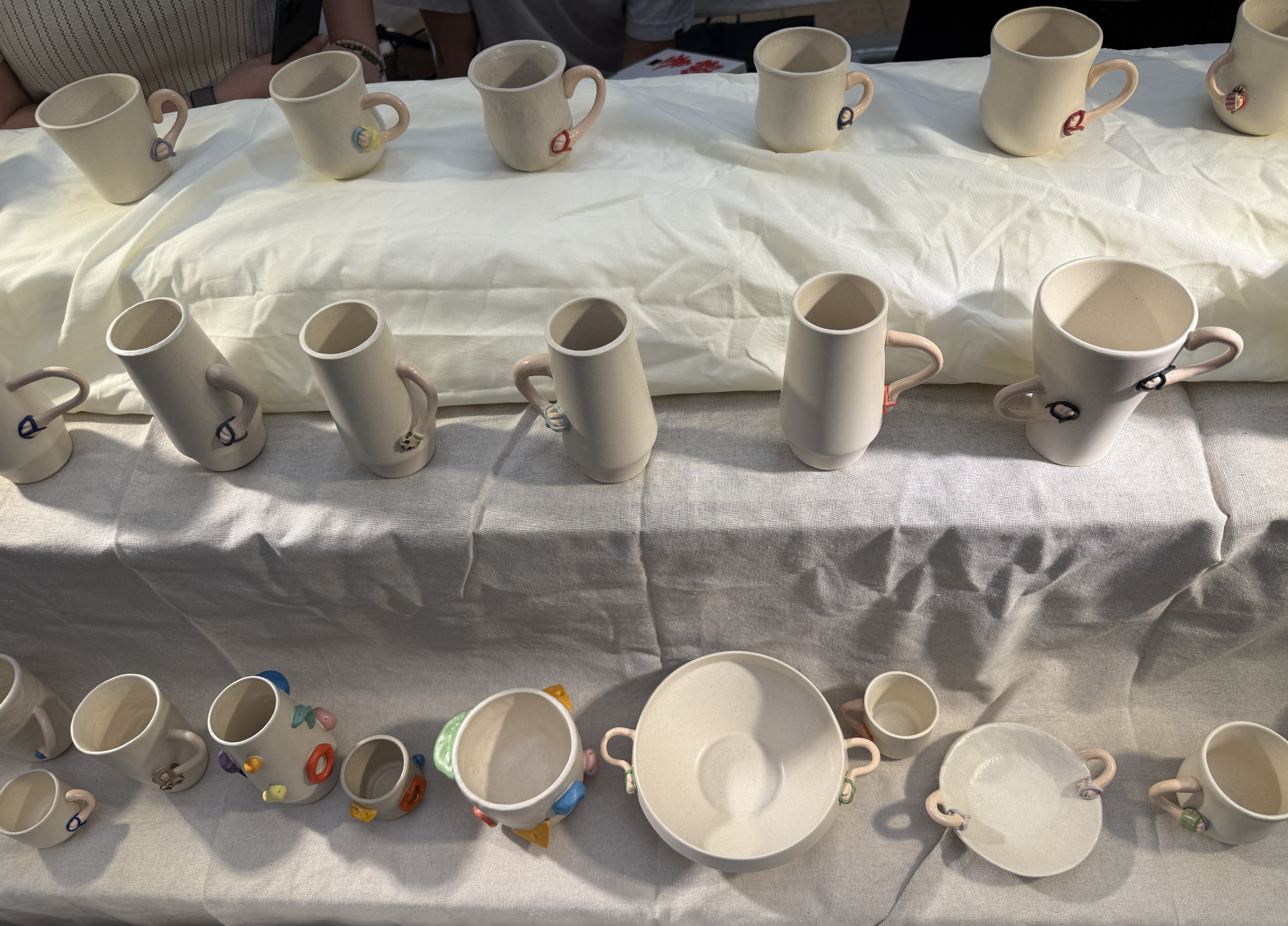 The handmade ceramics of Playground at the Langyuan Station Coffee Festival, July 11-12, 2026. /Zaruhi Poghosyan

