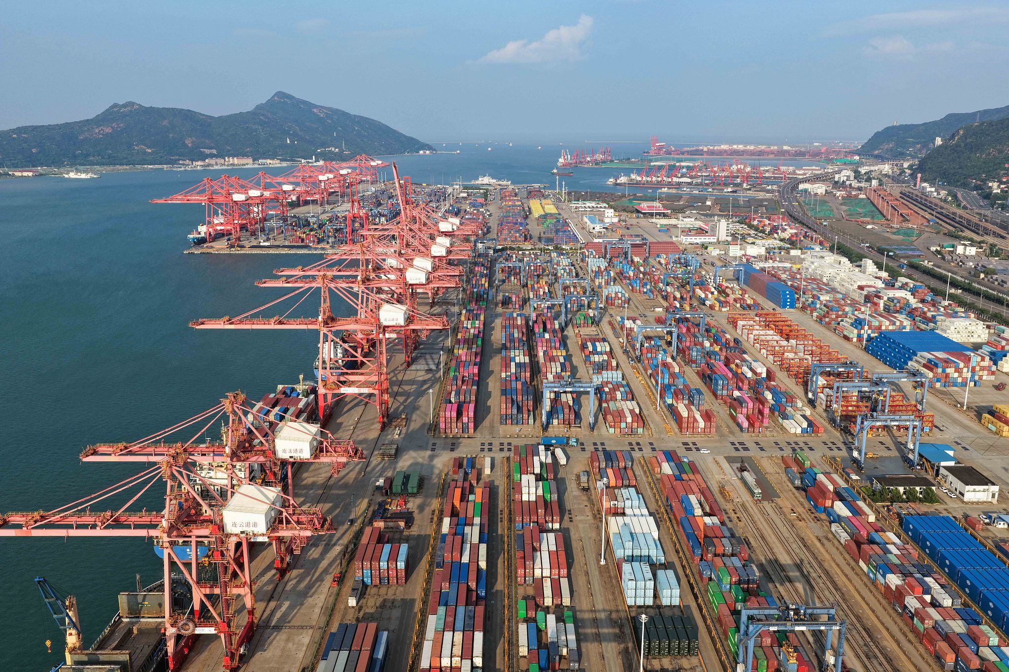 A view of the Lianyungang Port in Jiangsu Province, China, July 14, 2026. /VCG
