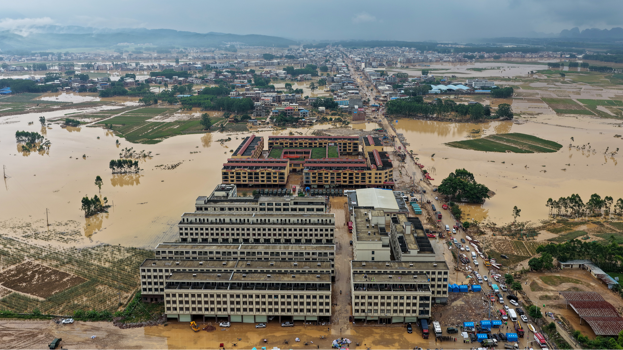 Damage caused by Typhoon Maysak in Yunbiao Town, Hengzhou, Guangxi Zhuang Autonomous Region, on July 8, 2026. /VCG