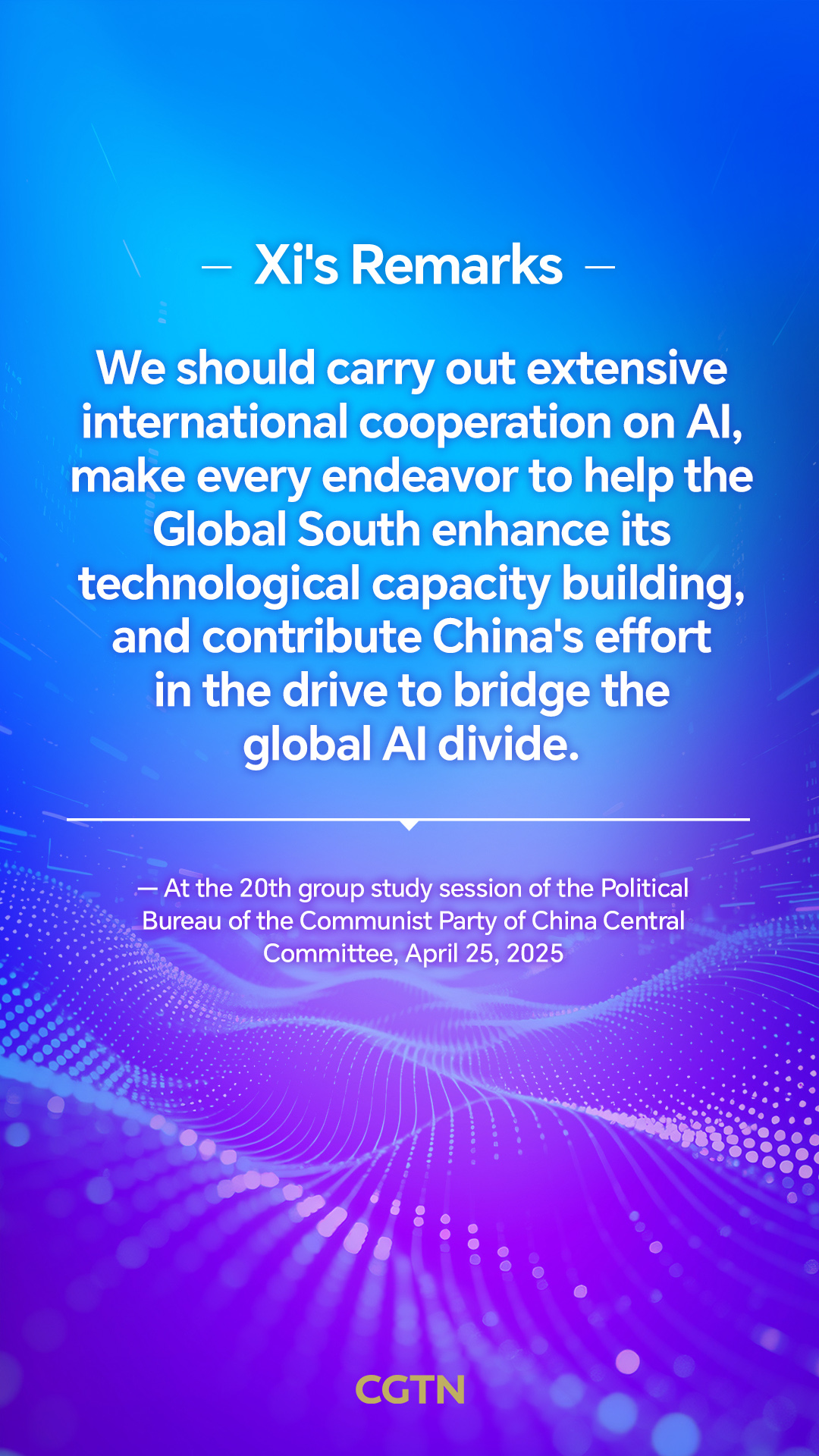 Xi Jinping's key remarks on international cooperation in AI governance