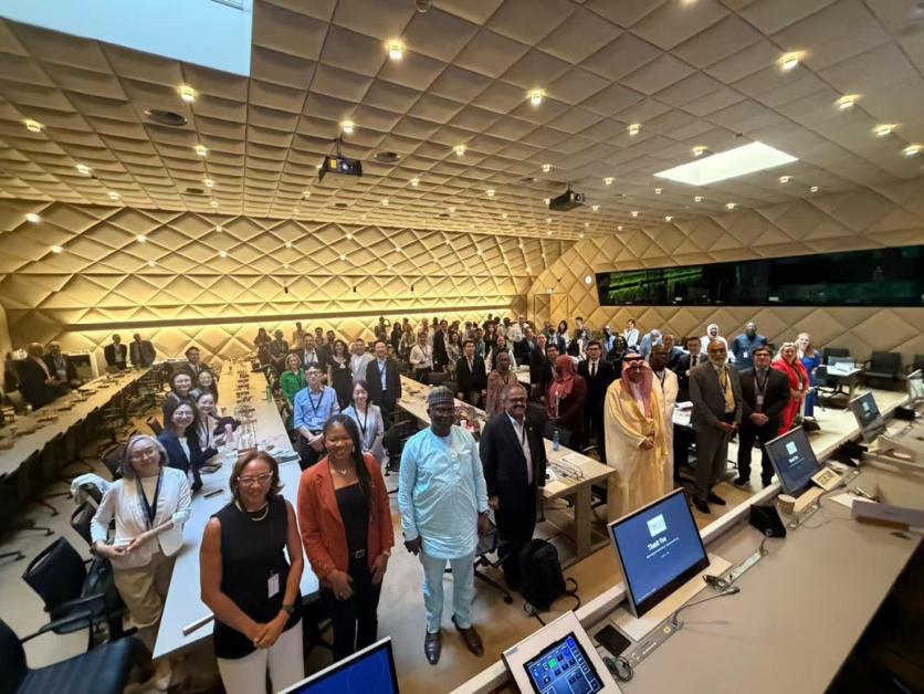 The Global Network of Centers for Exchange and Cooperation on AI Capacity Building is officially inaugurated at the World Trade Organization headquarters. The CGAIG attended the ceremony as China's representative institution and one of the network's founding members, Geneva, Switzerland, July 5, 2026. /CGAIG