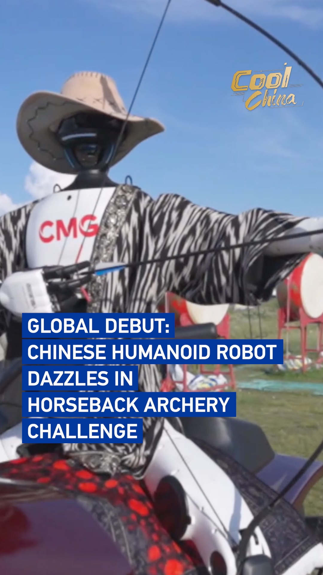Global debut: Chinese robot dazzles in horseback archery challenge