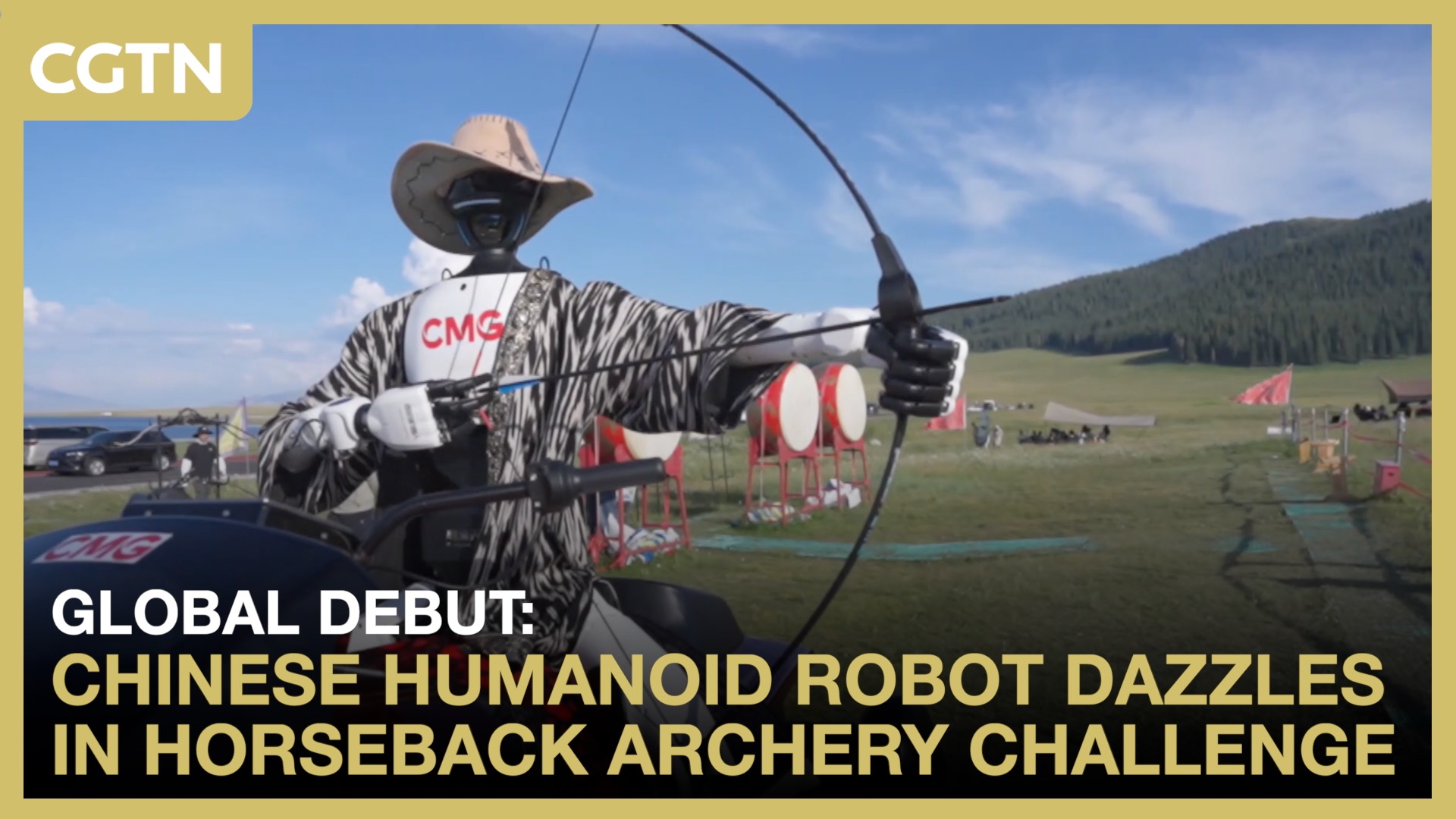 Global debut: Chinese robot dazzles in horseback archery challenge