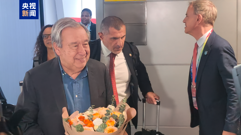 UN Secretary-General Antonio Guterres arrives in Shanghai to attend the 2026 World AI Conference and High-Level Meeting on Global AI Governance, July 16, 2026. /CMG