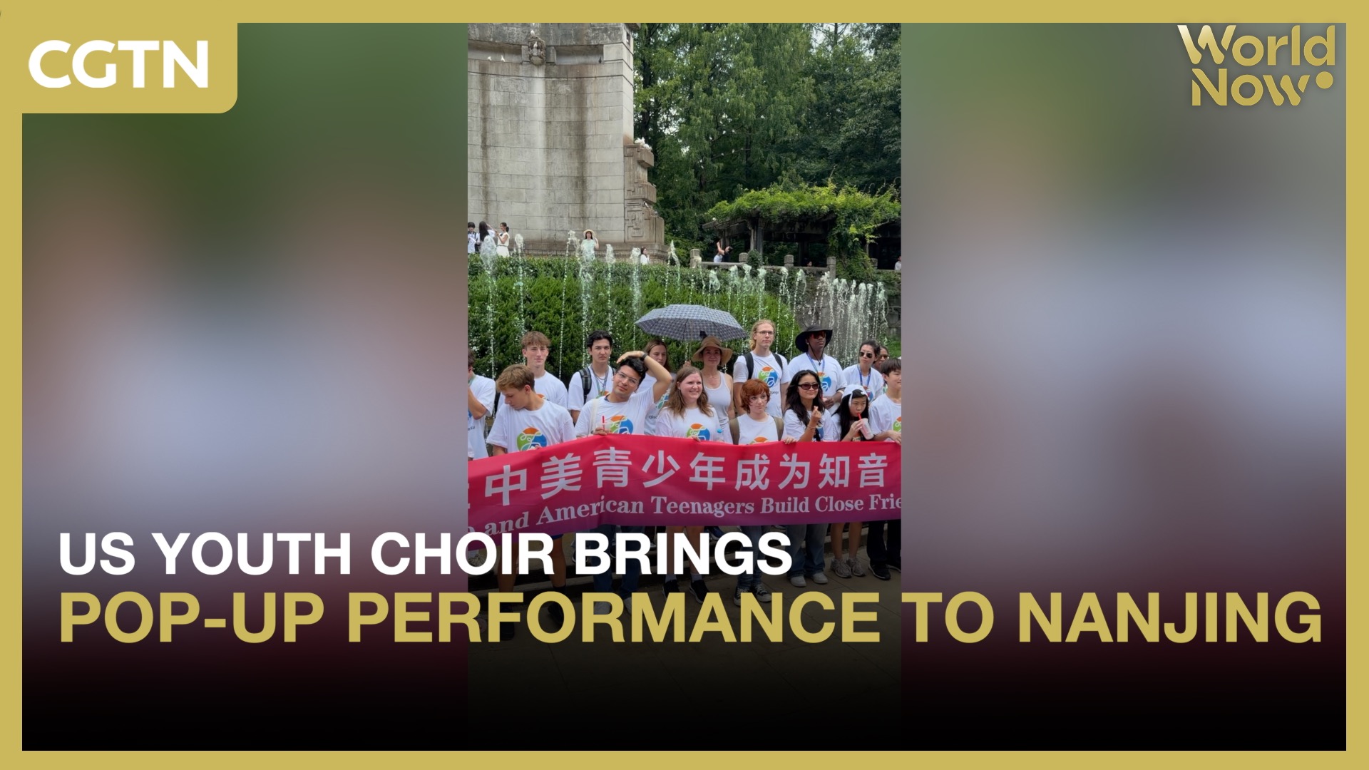 US youth choir brings pop-up performance to Nanjing landmark