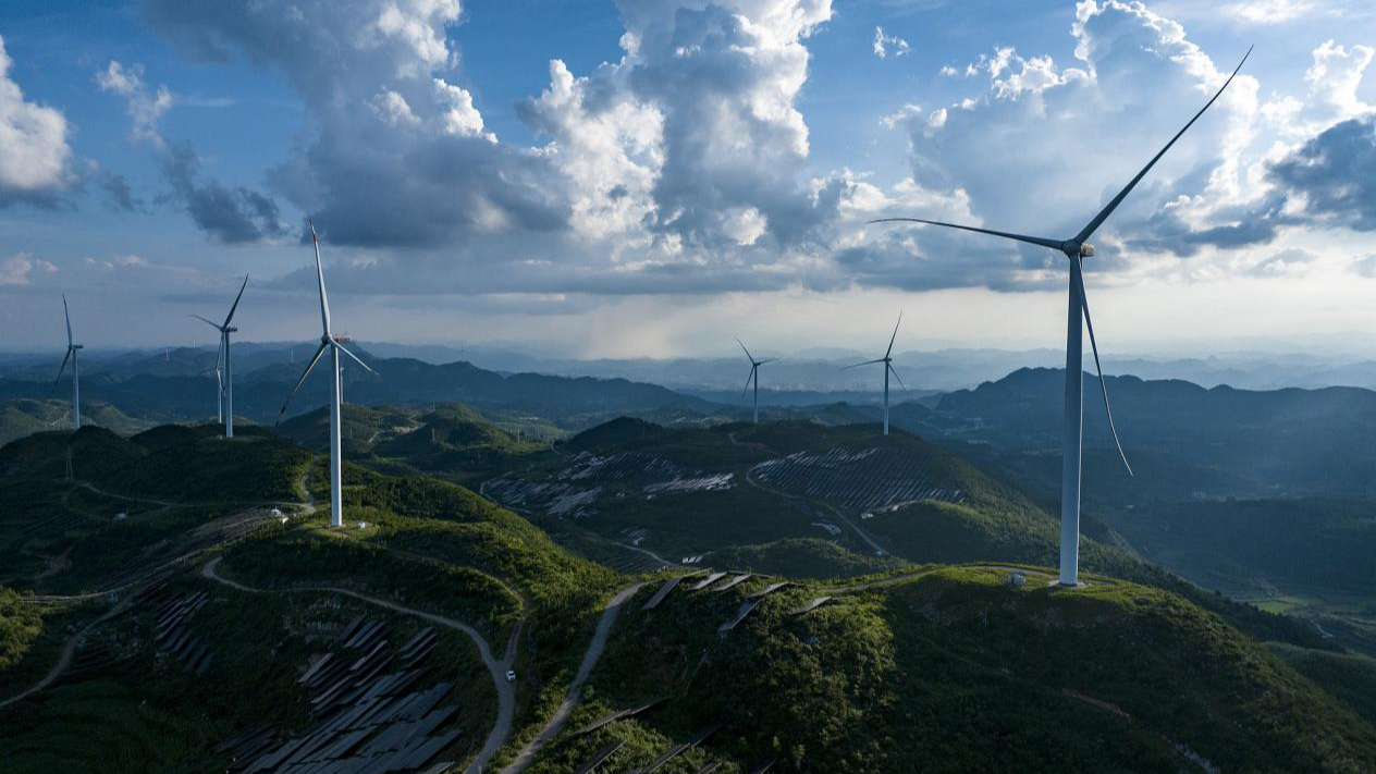 Wind turbines in Songtao Miao Autonomous County, Guizhou Province, July 11, 2026. /CFP