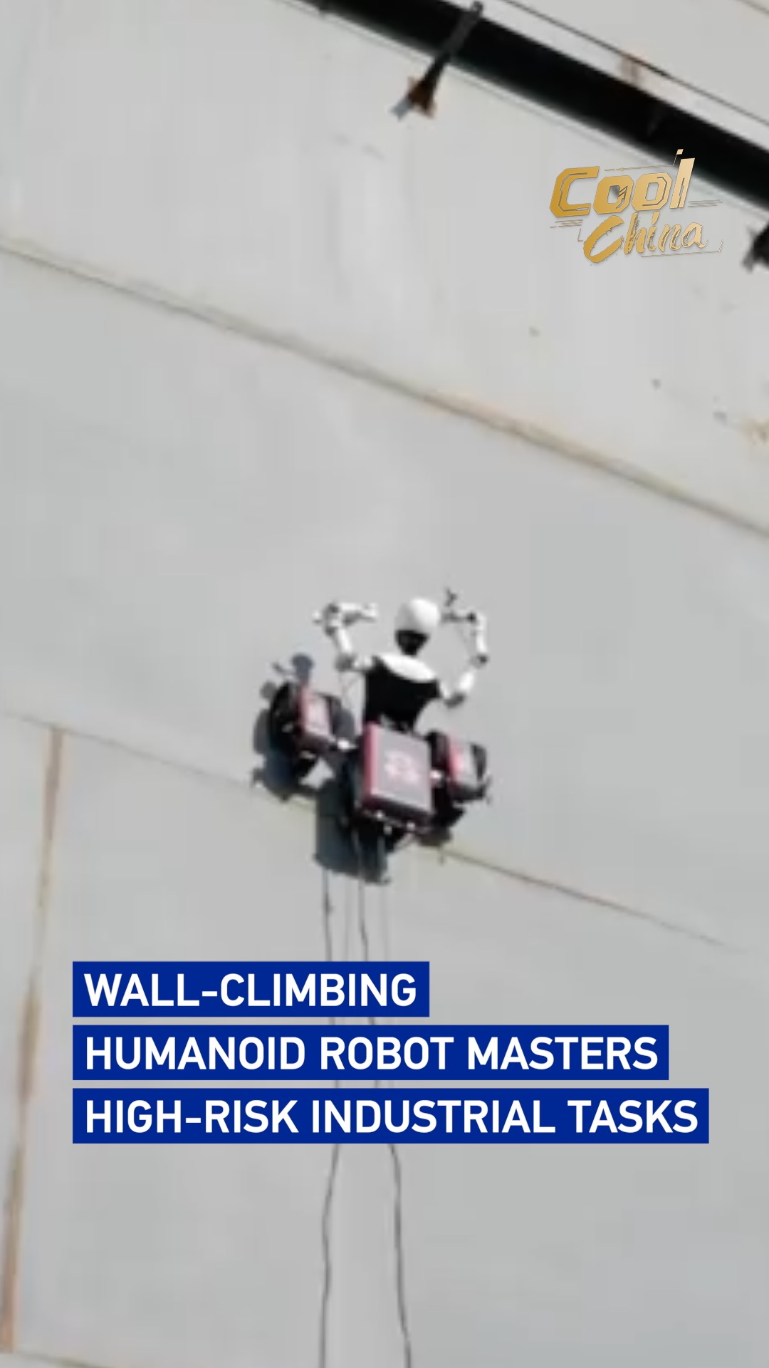 Wall-climbing humanoid robot masters high-risk industrial tasks