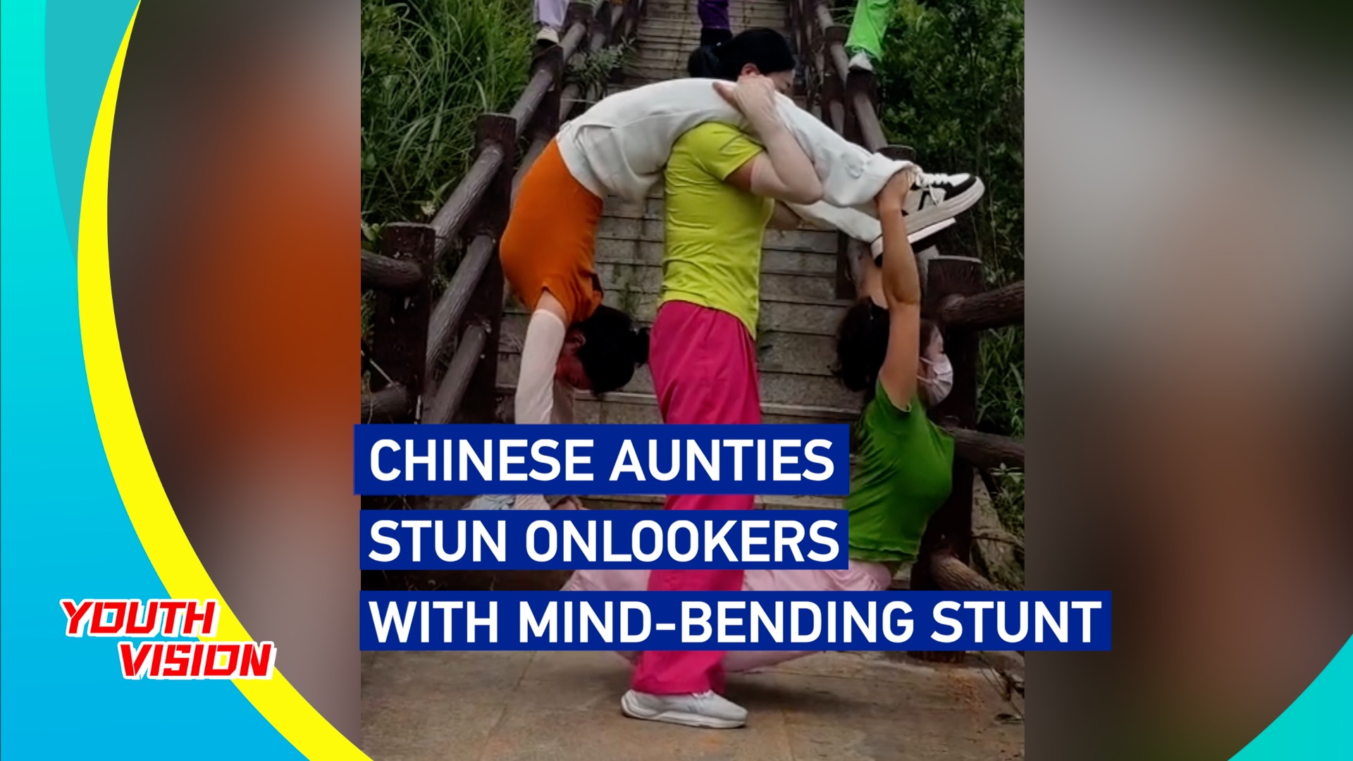 Chinese aunties stun onlookers with mind-bending stunt 