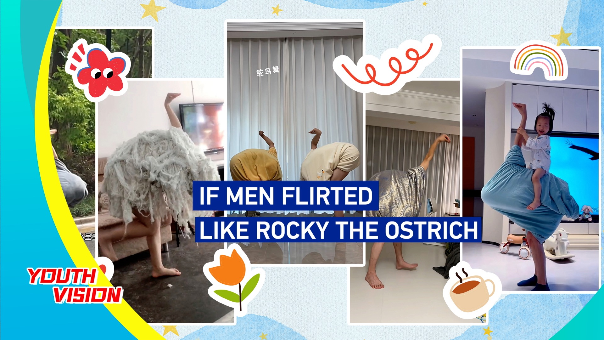 If men flirted like Rocky the ostrich 