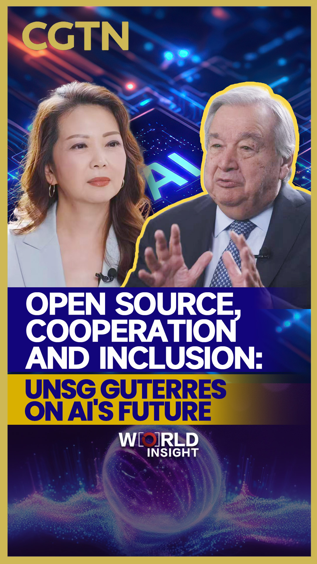 Open-source, cooperation and inclusion: UNSG Guterres on AI's future