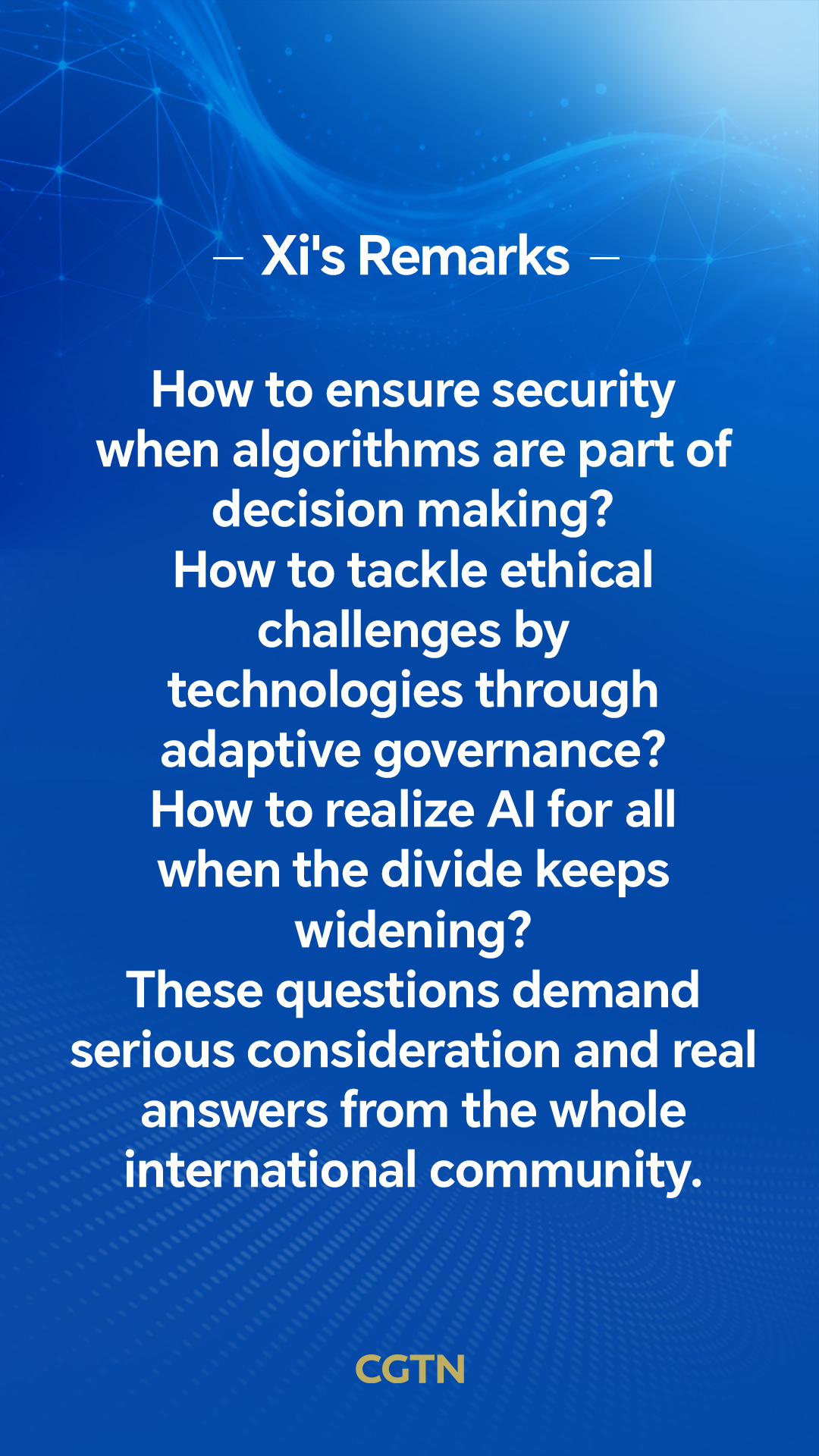 Xi Jinping's key remarks on navigating challenges brought by AI