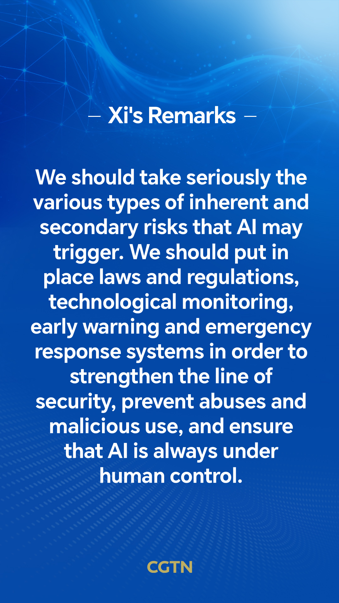 Xi Jinping's key remarks on navigating challenges brought by AI