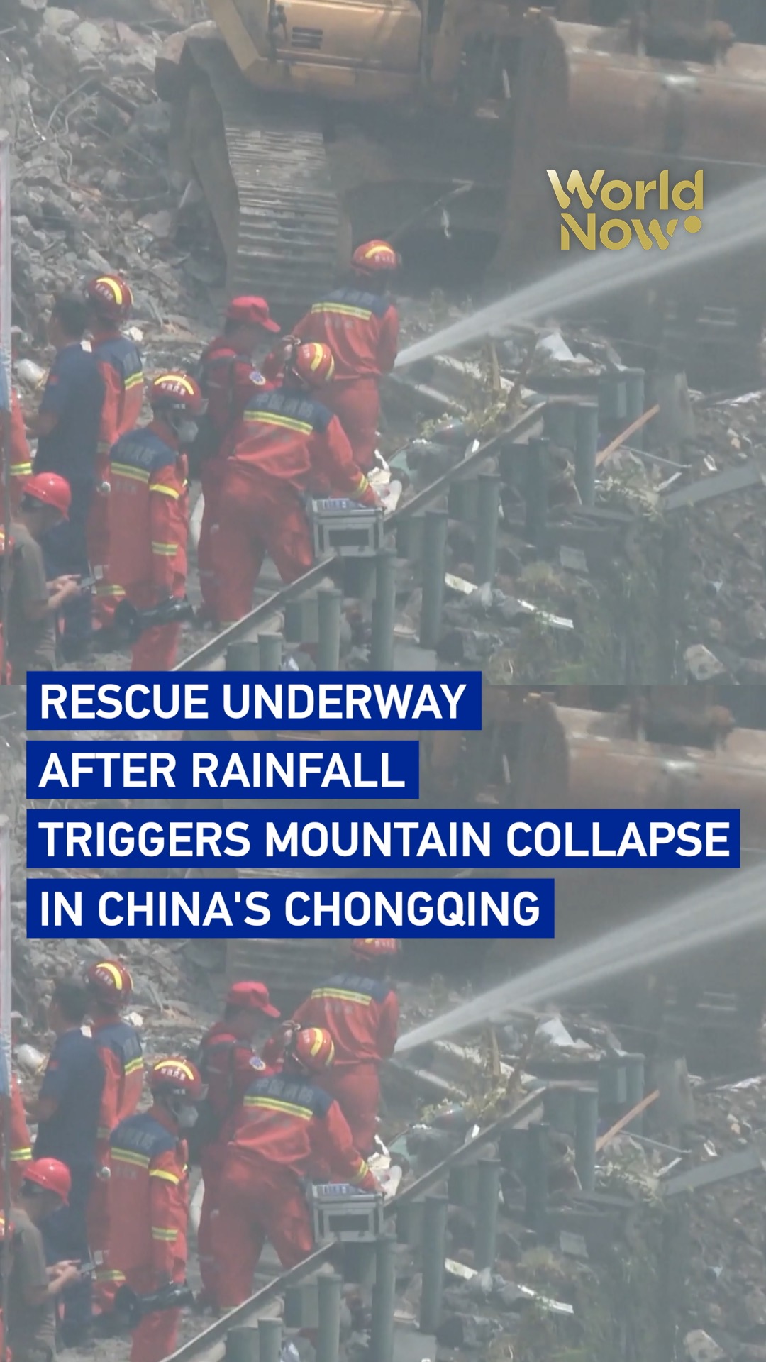 Rescue underway after rainfall triggers mountain collapse in China's Chongqing