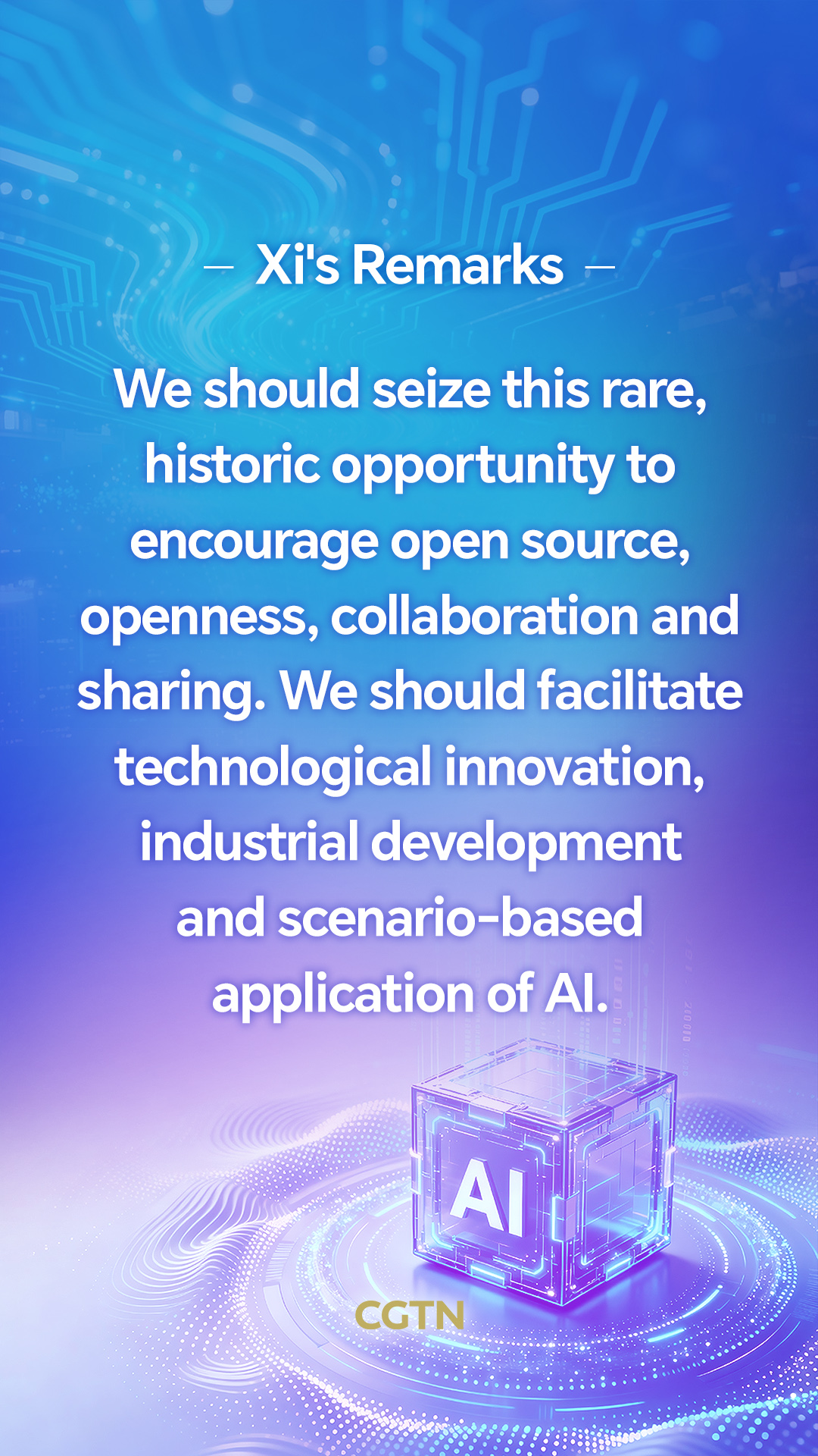 Xi Jinping's key remarks on seizing opportunities brought by AI