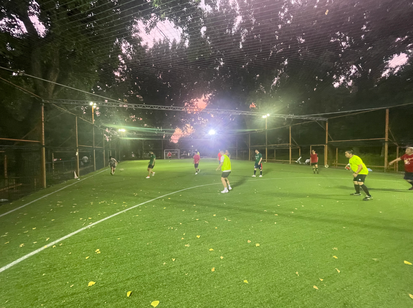 People play football on a 5-a-side turf in Beijing, China, July 18, 2026. /Ankit Prasad