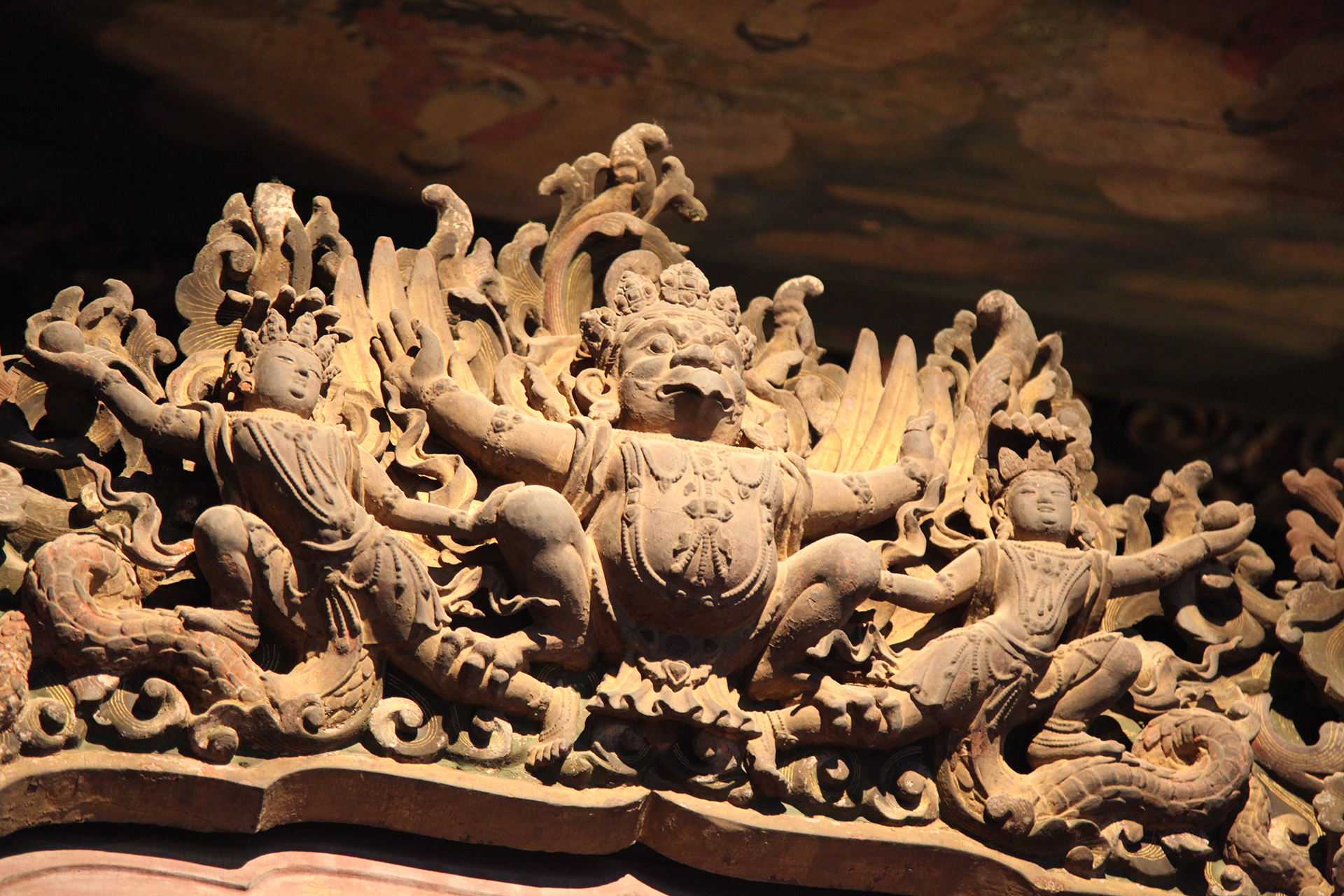The intricate carvings of the sutra cabinet at Beijing's Zhihua Temple showcase the remarkable craftsmanship of Ming Dynasty artisans. /CGTN