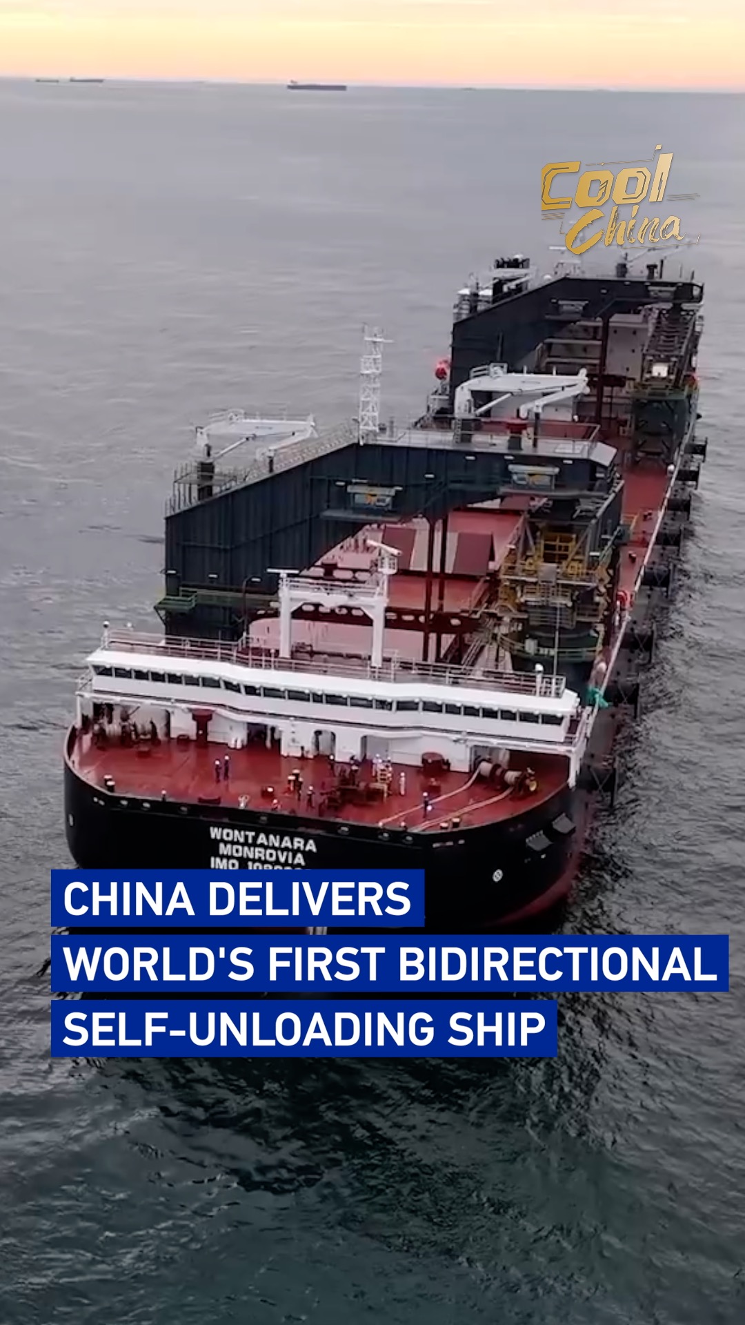 China delivers world's first bidirectional self-unloading ship