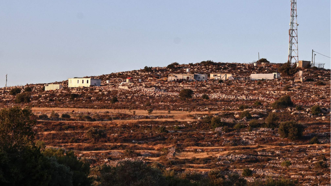 A view of the newly established Israeli settlement outpost north of the town of Sinjil, north of Ramallah in the occupied West Bank, June 15, 2026. /VCG