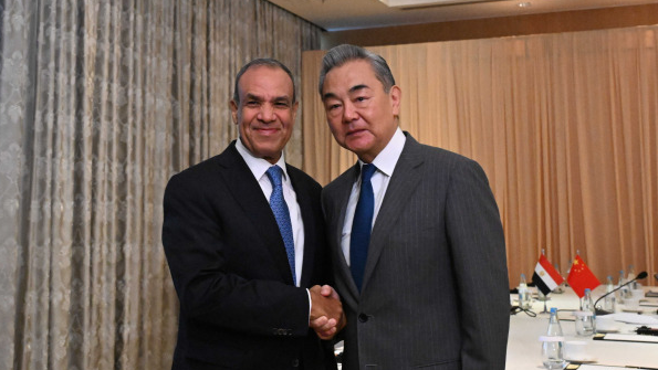 Chinese Foreign Minister Wang Yi meets with Egyptian Foreign Minister Badr Abdelatty in Manila, the Philippines, July 23, 2026. /China's Ministry of Foreign Affairs