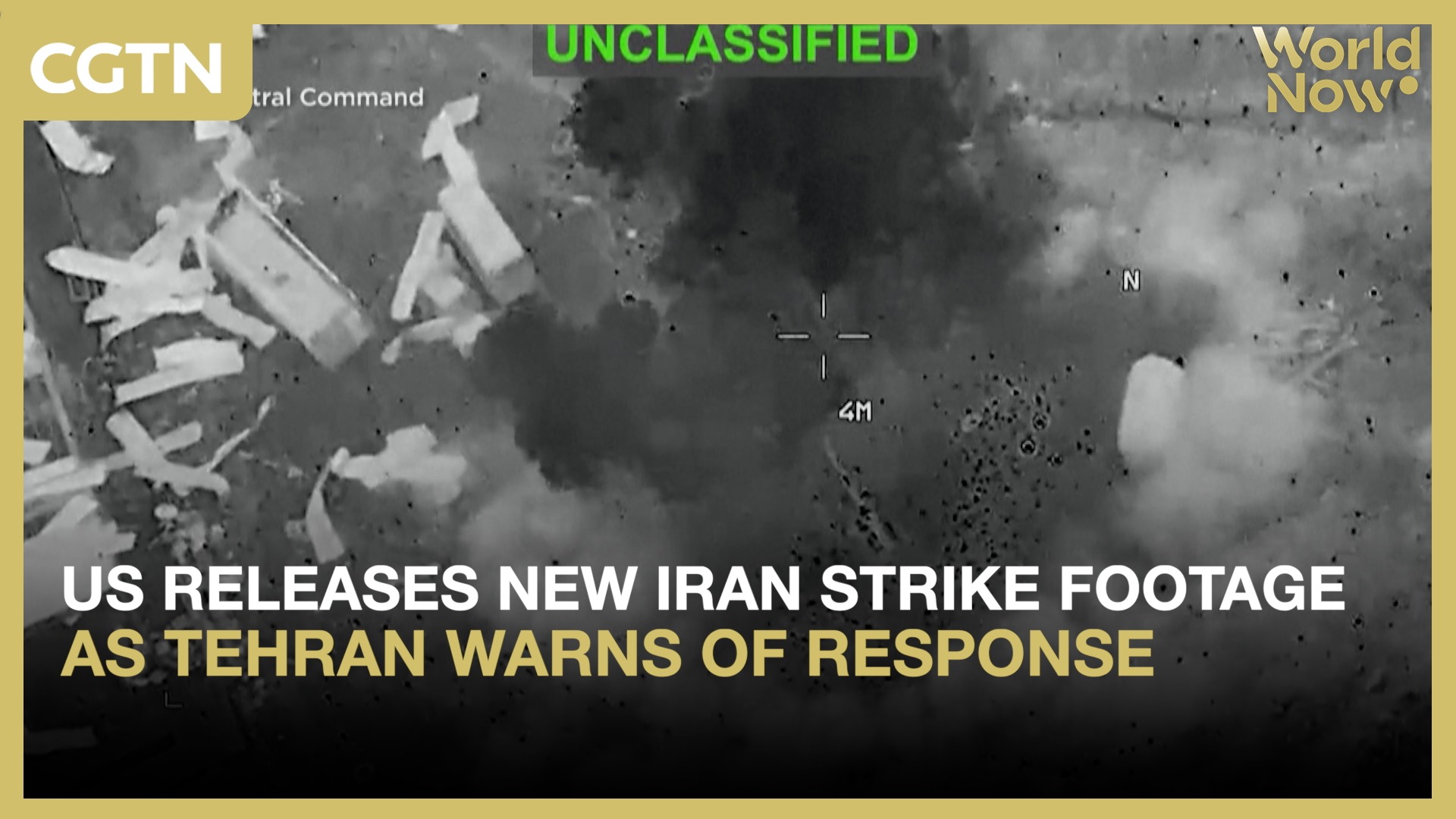 US releases new Iran strike footage as Tehran warns of response