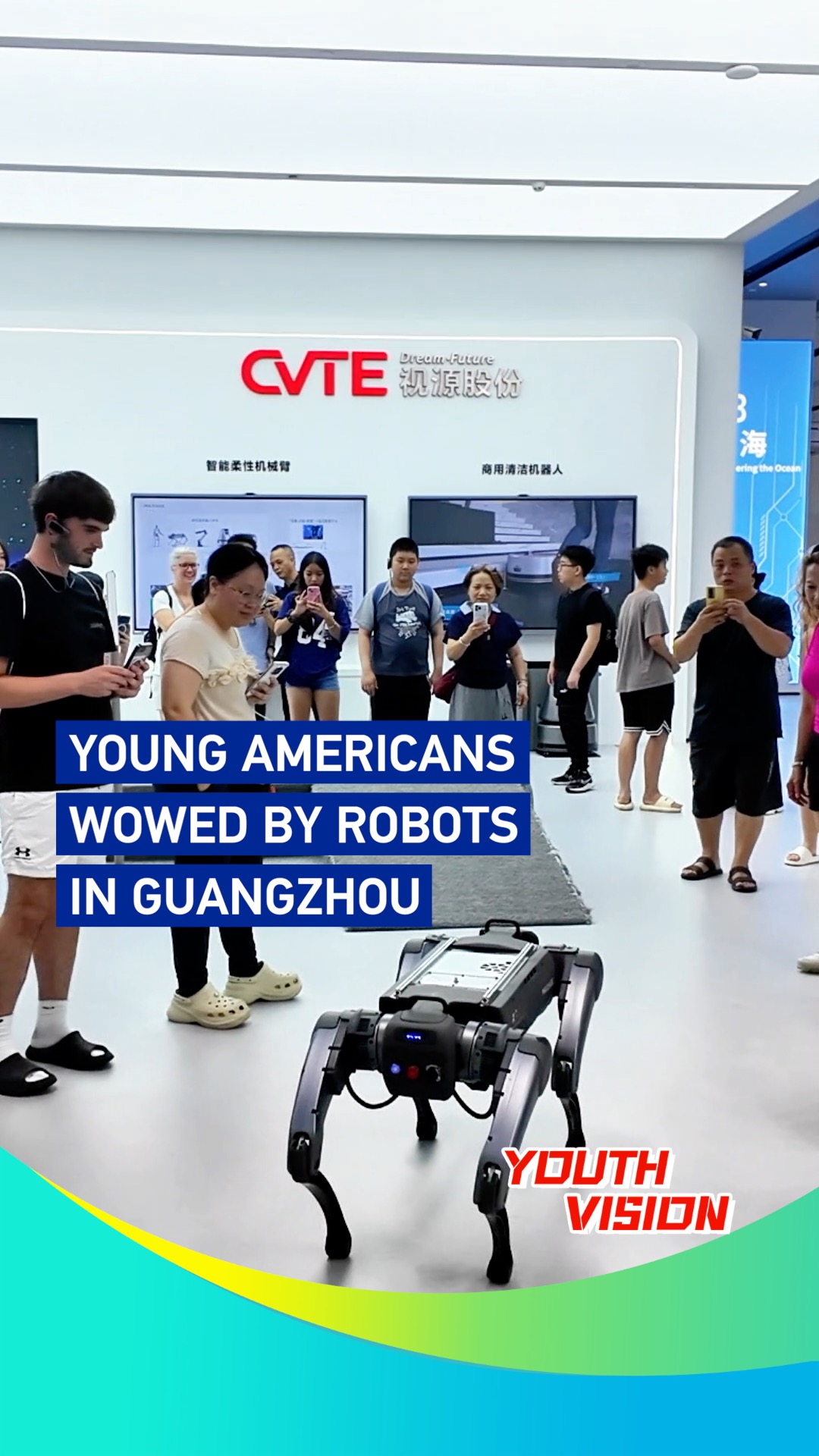 Young Americans impressed by China's robotics in Guangzhou