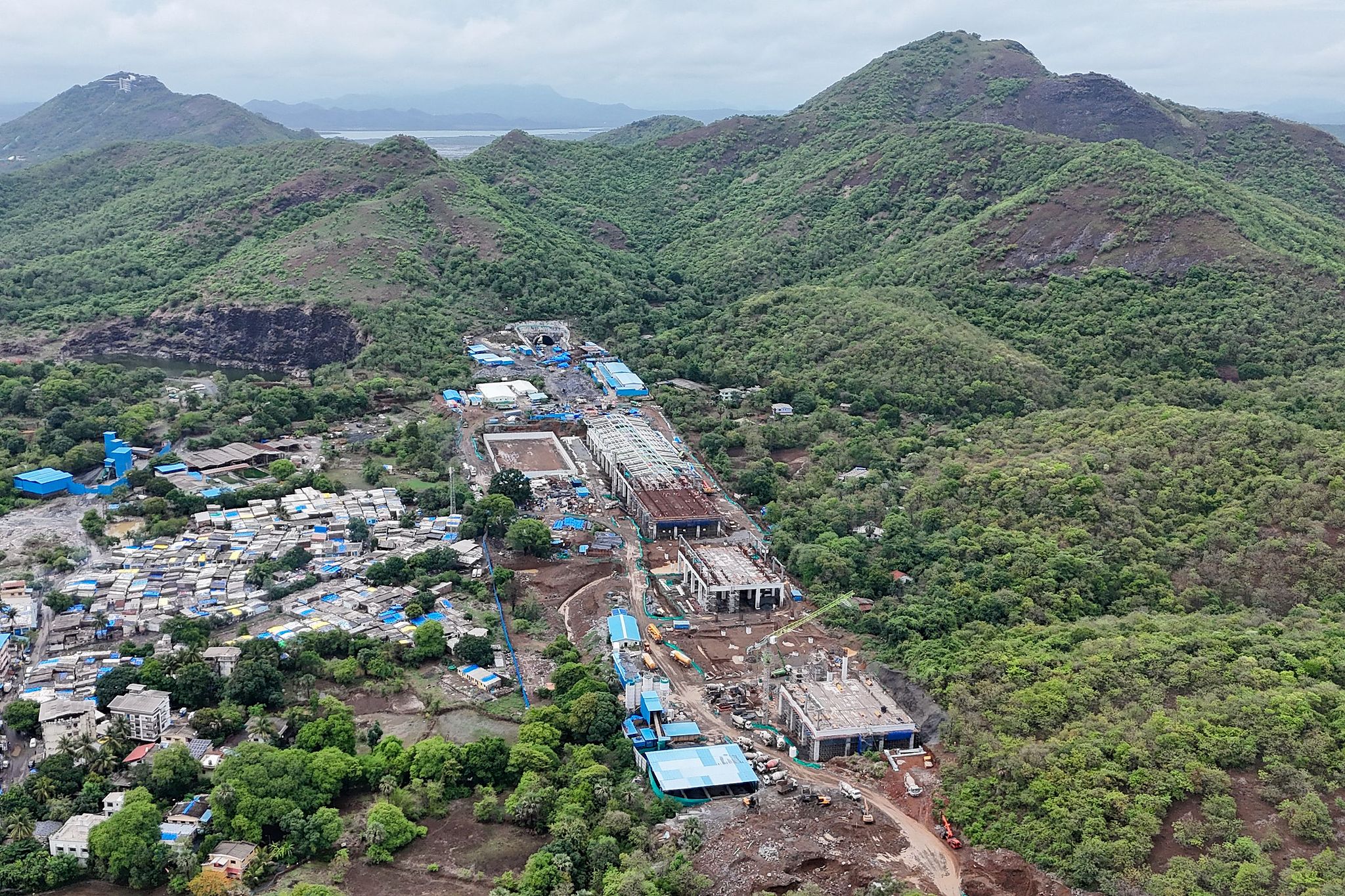 The construction site of the Mumbai-Ahmedabad High Speed Rail project in Maharashtra's Virar, India, June 29, 2026. /VCG