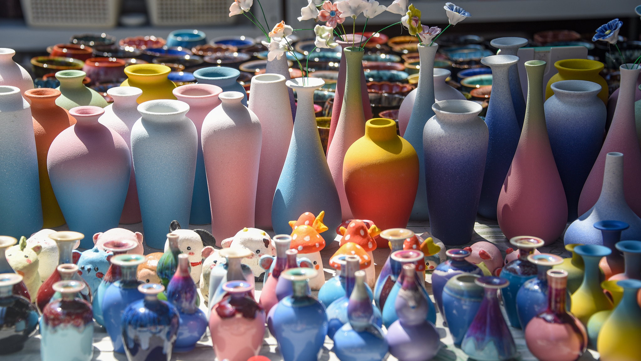 A porcelain market in Jingdezhen, Jiangxi Province, east China, September 14, 2024. /CFP